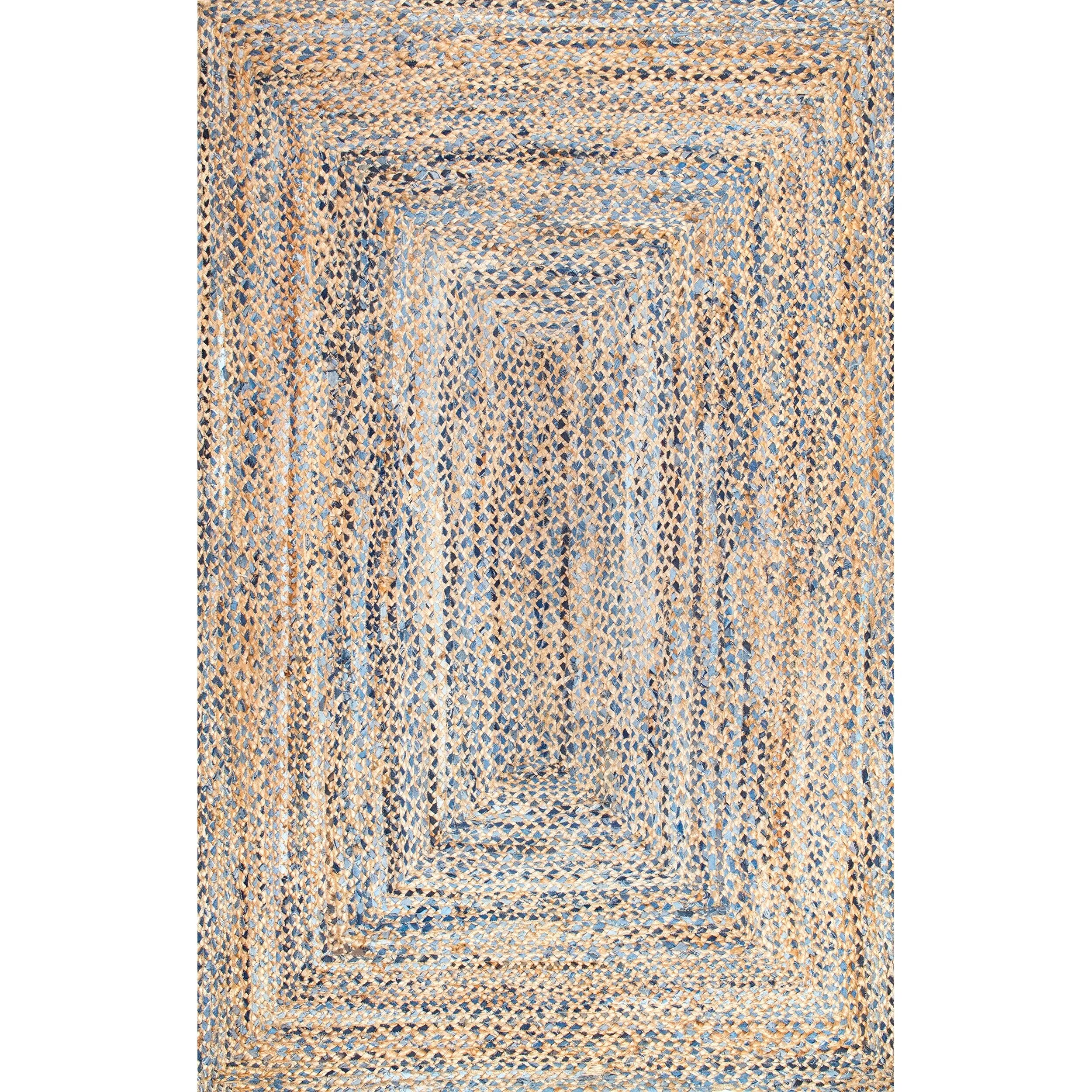 Nuloom Eliz Braided Denim and Jute Area Rug
