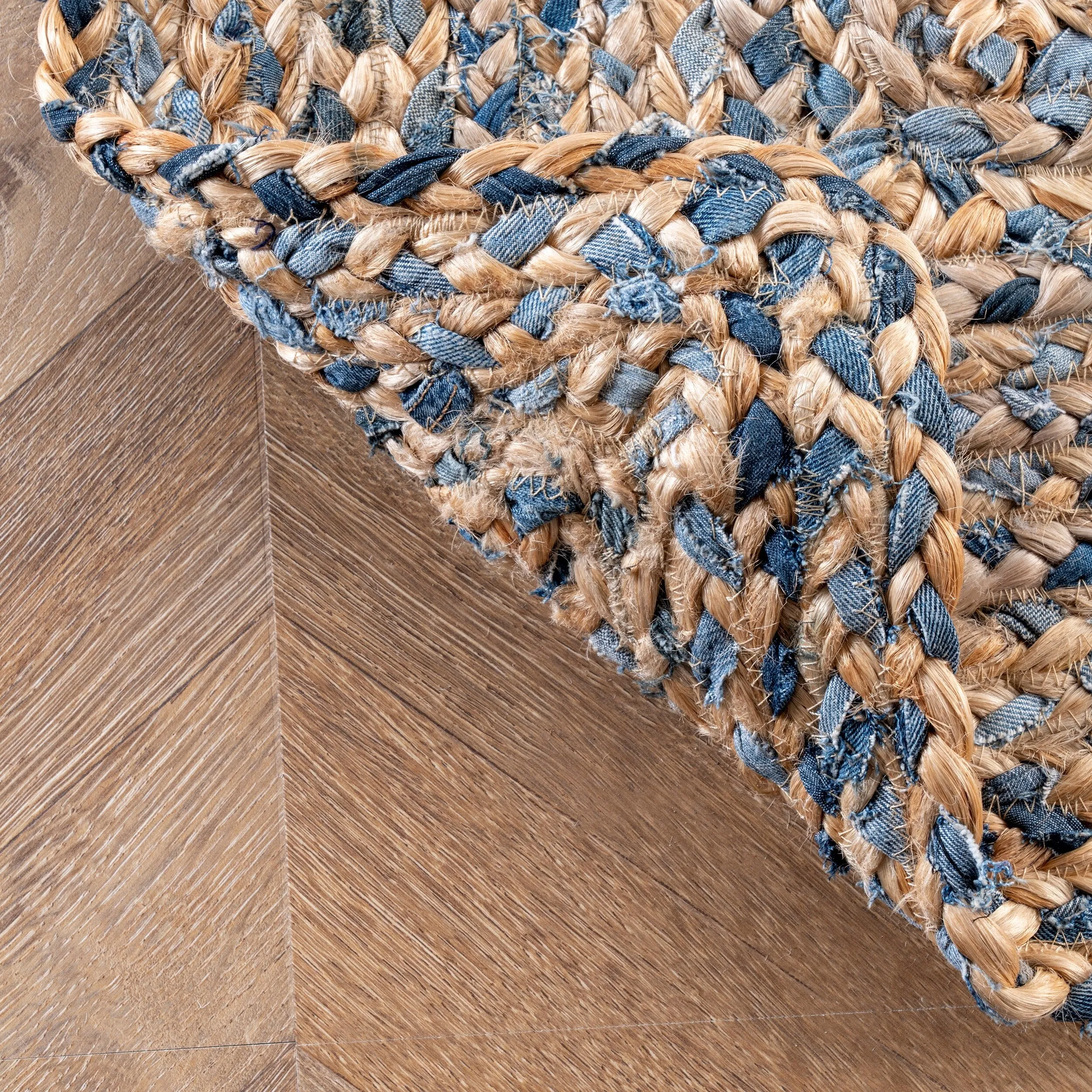 Nuloom Eliz Braided Denim and Jute Area Rug