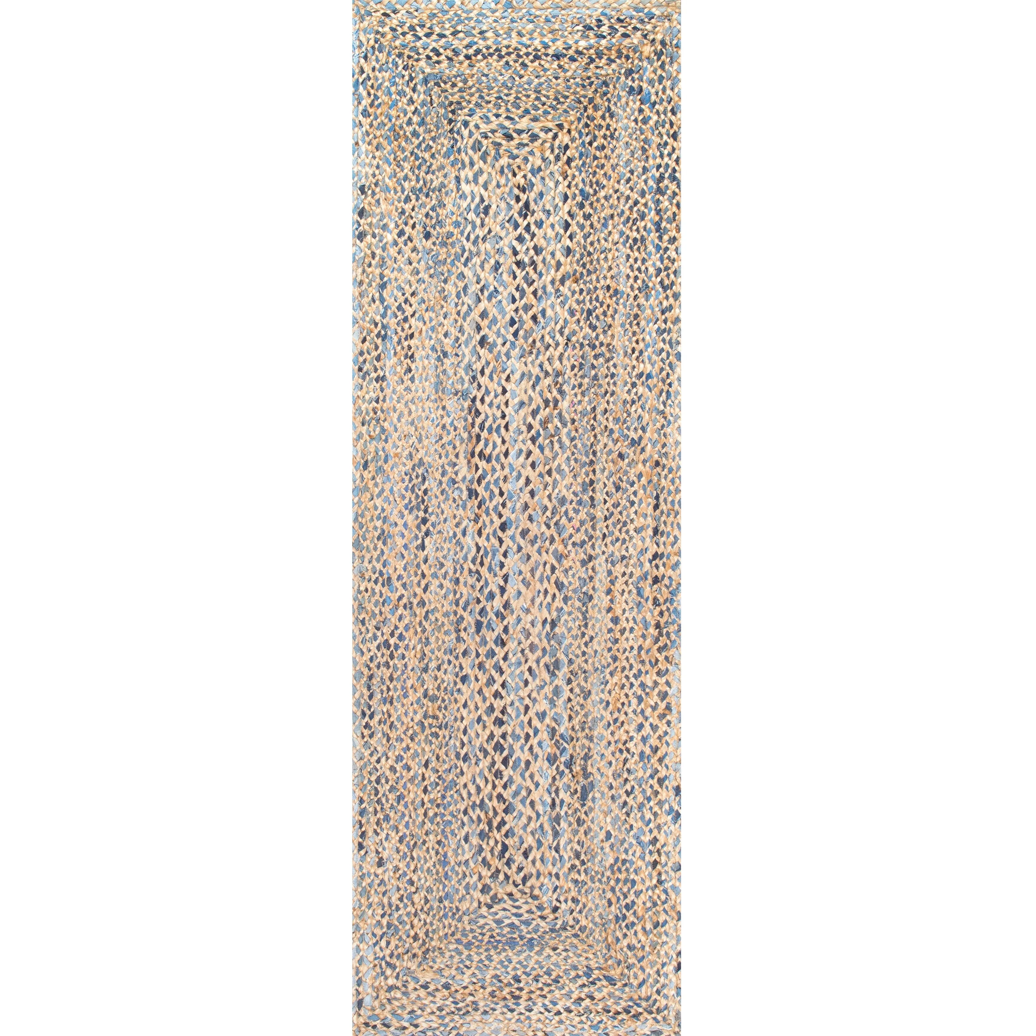 Nuloom Eliz Braided Denim and Jute Area Rug