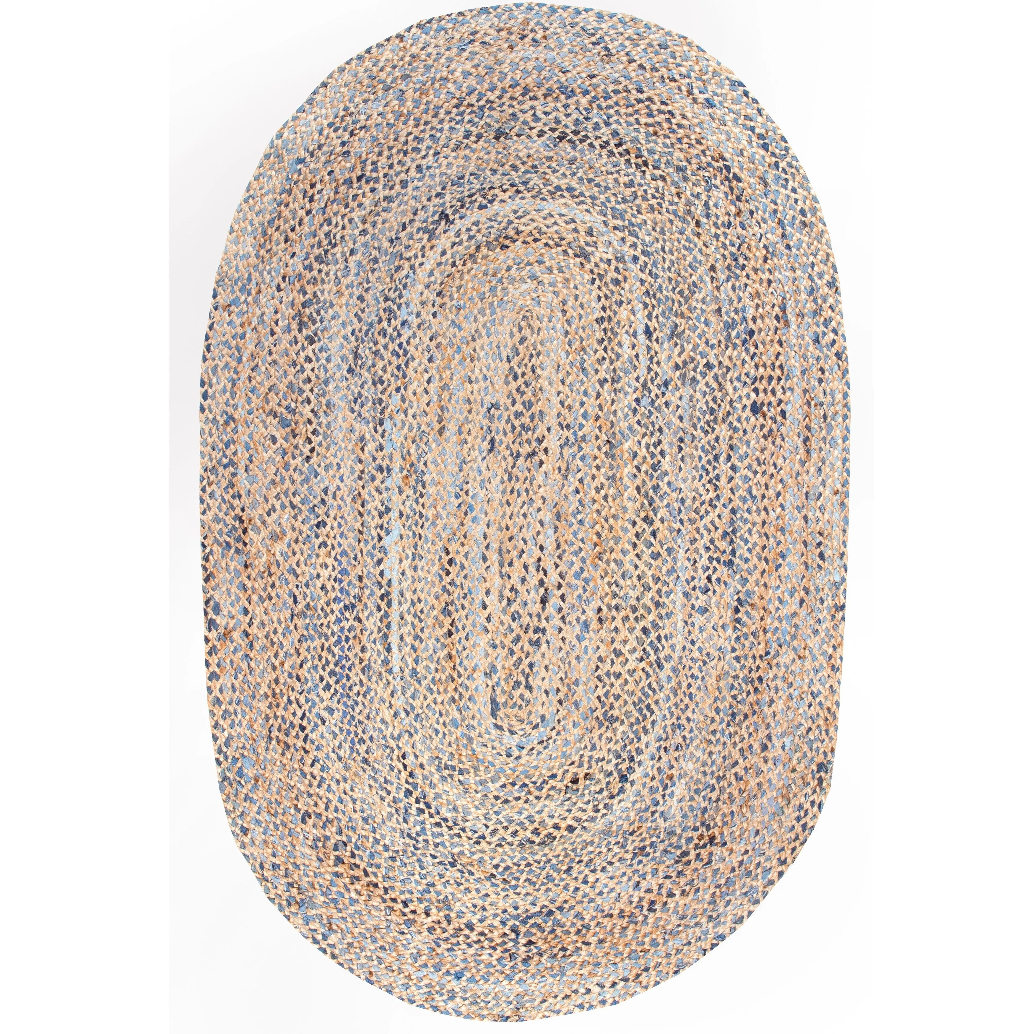 Nuloom Eliz Braided Denim and Jute Area Rug