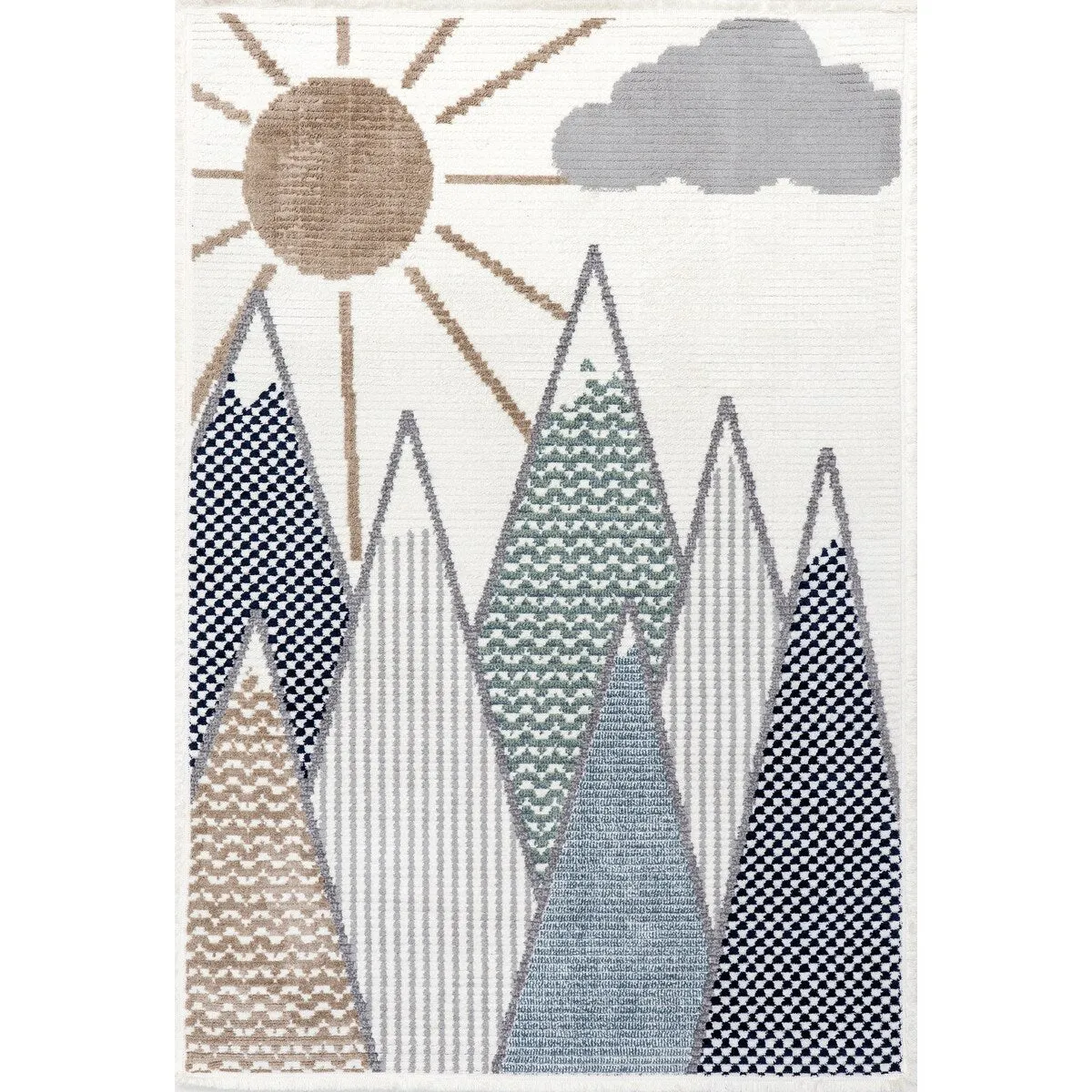 Nuloom Elsha Rocky Mountains Kids Fringe Area Rug