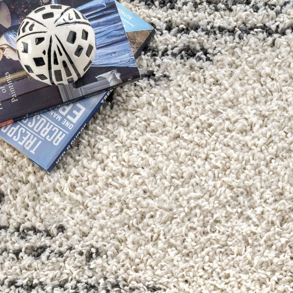Nuloom Geometric Scarlette Abstract Diamonds Soft Shag Area Rug
