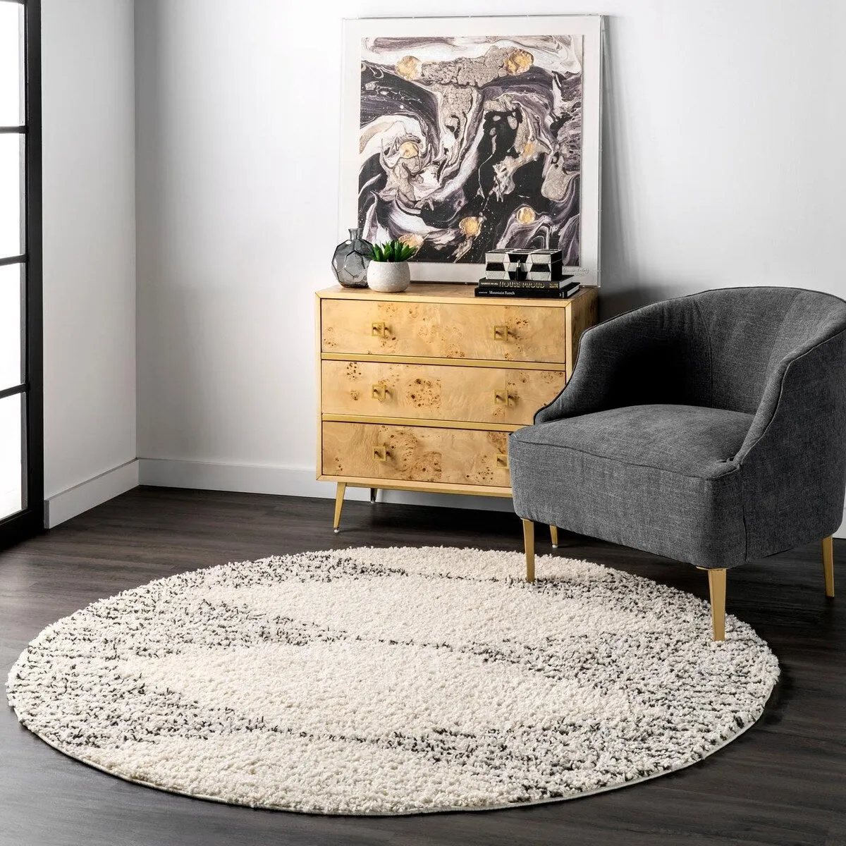 Nuloom Geometric Scarlette Abstract Diamonds Soft Shag Area Rug