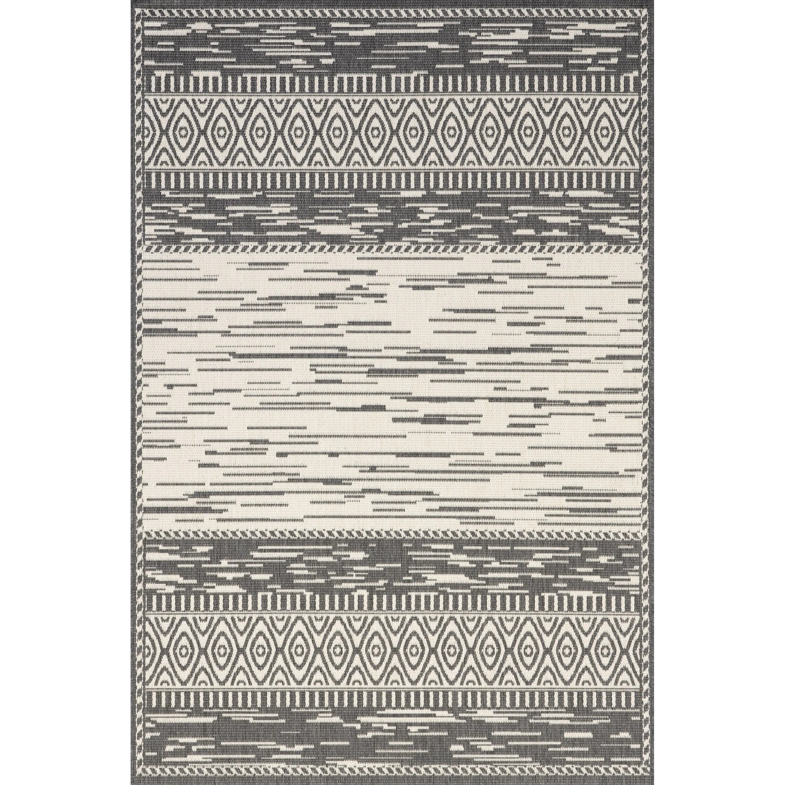 Nuloom Grey Luxurious Contemporary Tribal Style Indoor/ Outdoor Area Rug