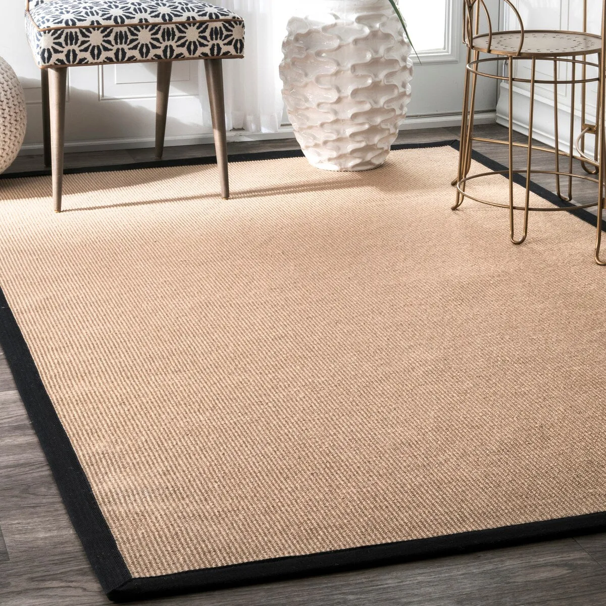 Nuloom Handmade Alexa Cotton-bordered Jute Rug