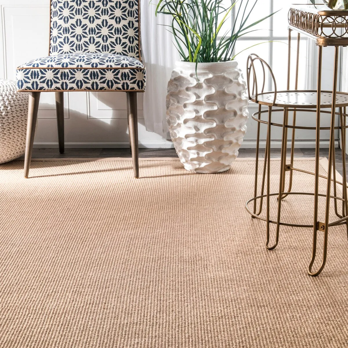 Nuloom Handmade Alexa Cotton-bordered Jute Rug