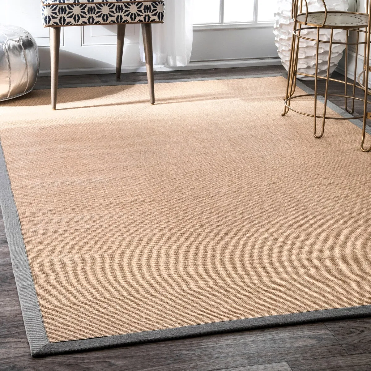 Nuloom Handmade Alexa Cotton-bordered Jute Rug