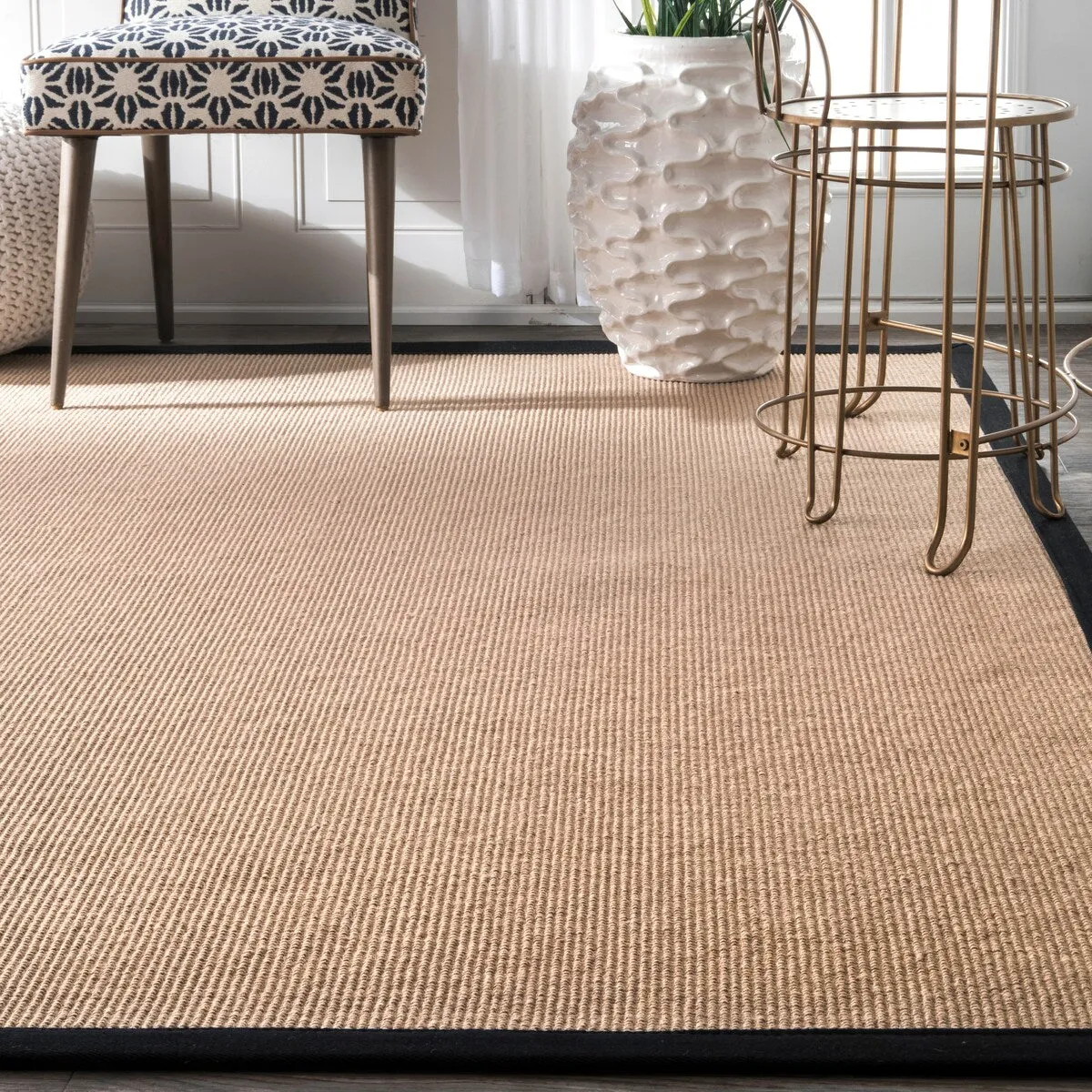 Nuloom Handmade Alexa Cotton-bordered Jute Rug