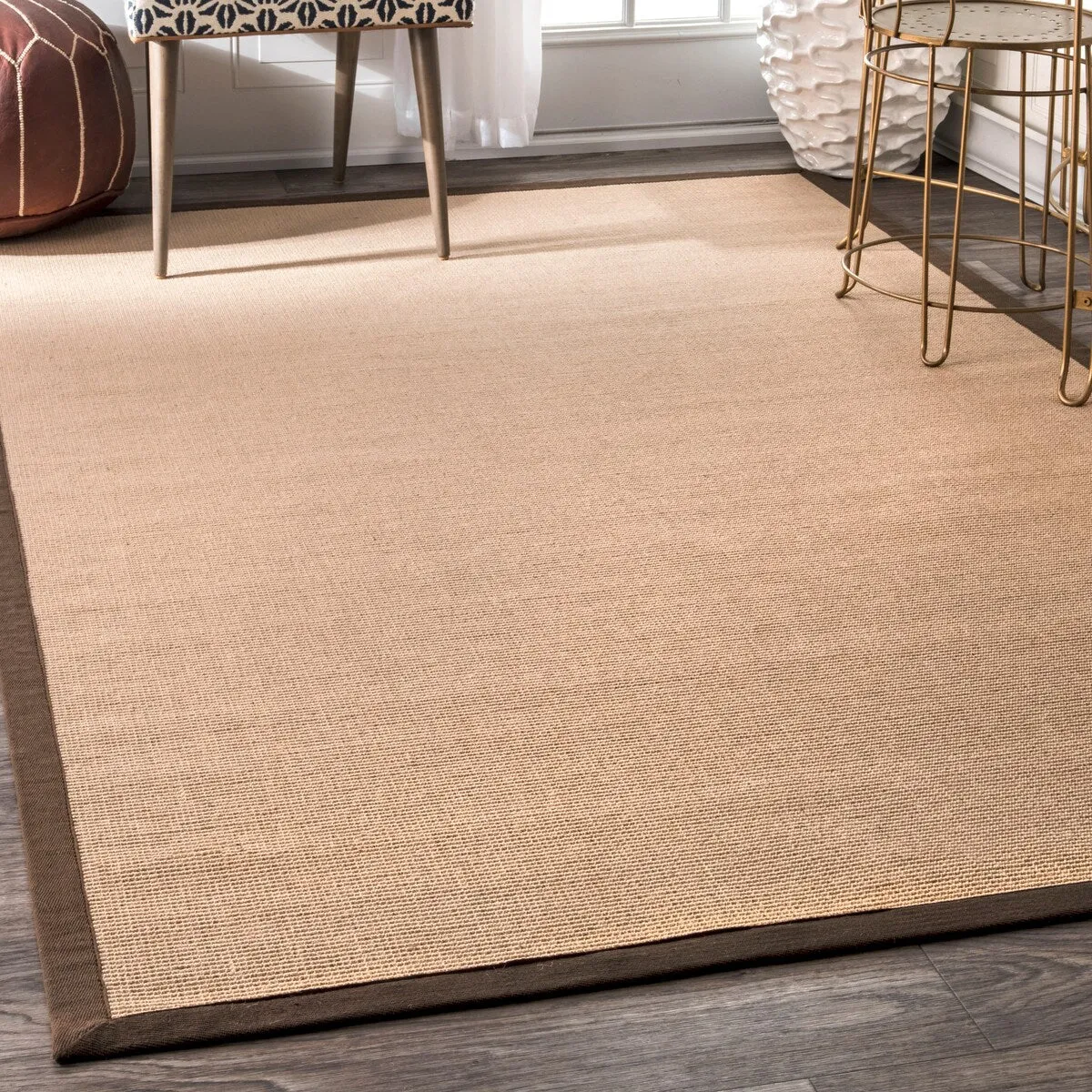 Nuloom Handmade Alexa Cotton-bordered Jute Rug