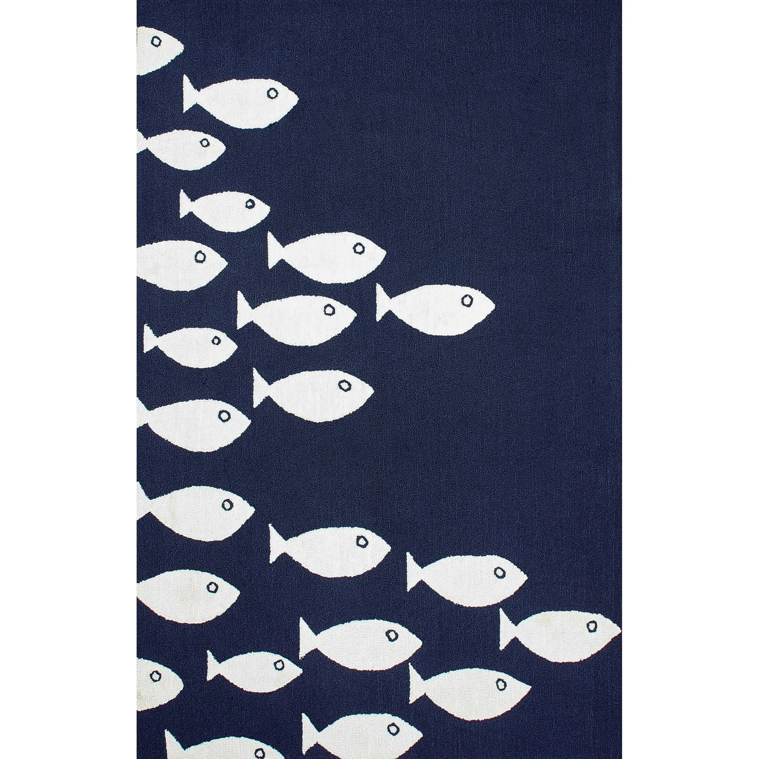 Nuloom Handmade Modern Navy Blue Fish Indoor/Outdoor Area Rug