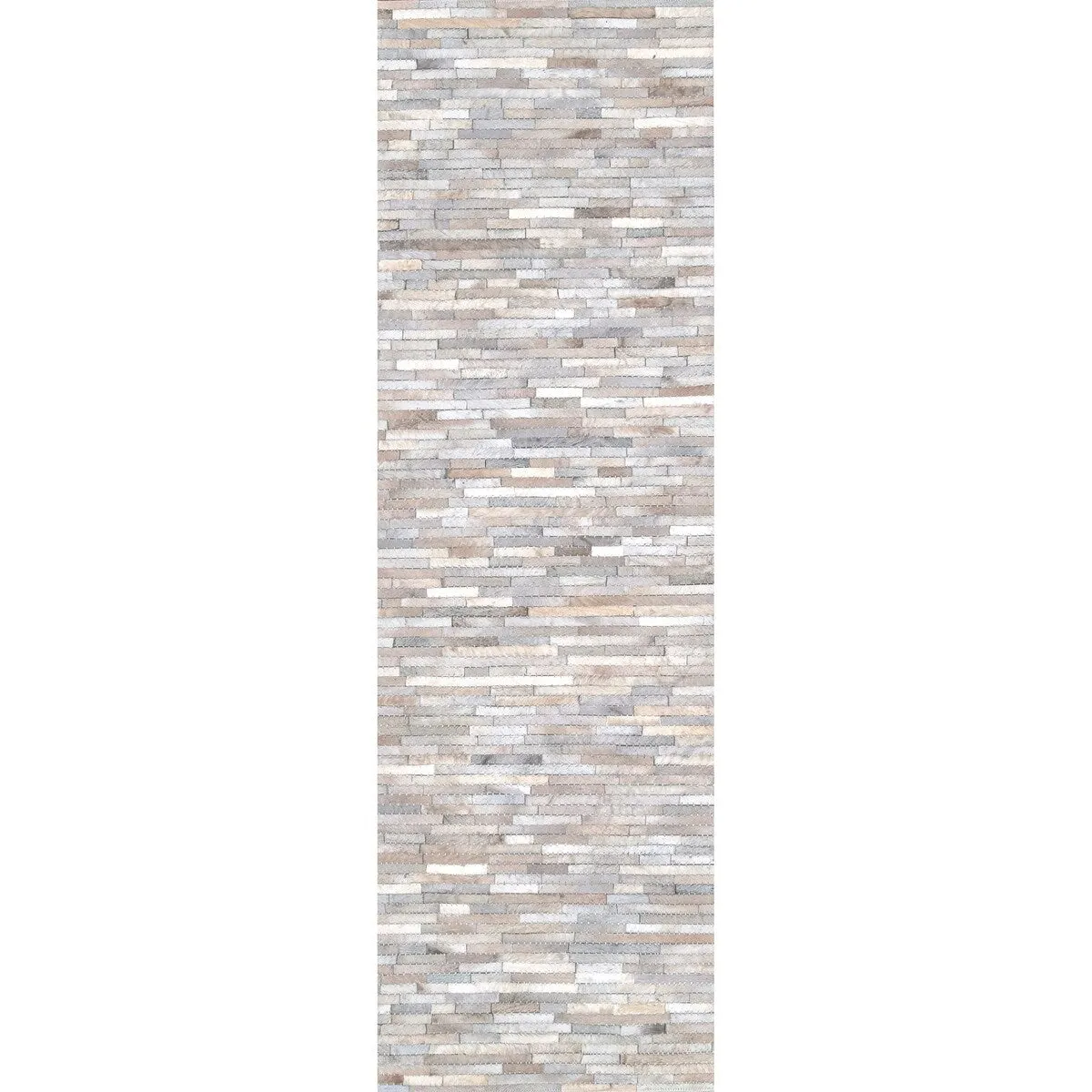 Nuloom Handmade Natural Patchwork Cowhide Leather Rug
