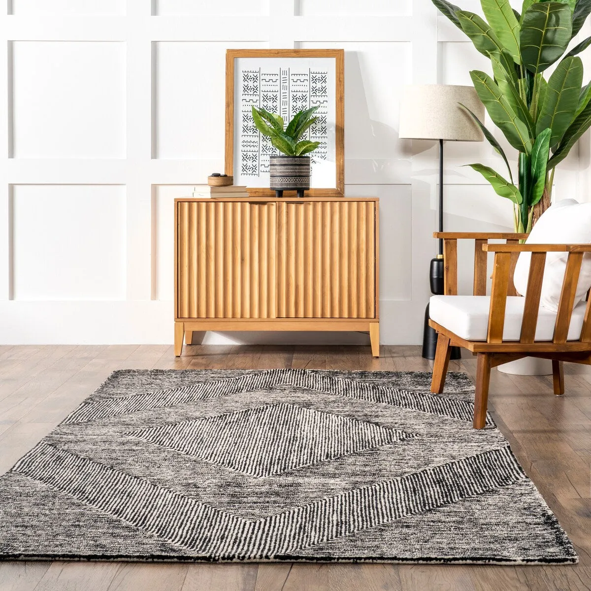 Nuloom Heidi Modern Hand Tufted Wool Area Rug
