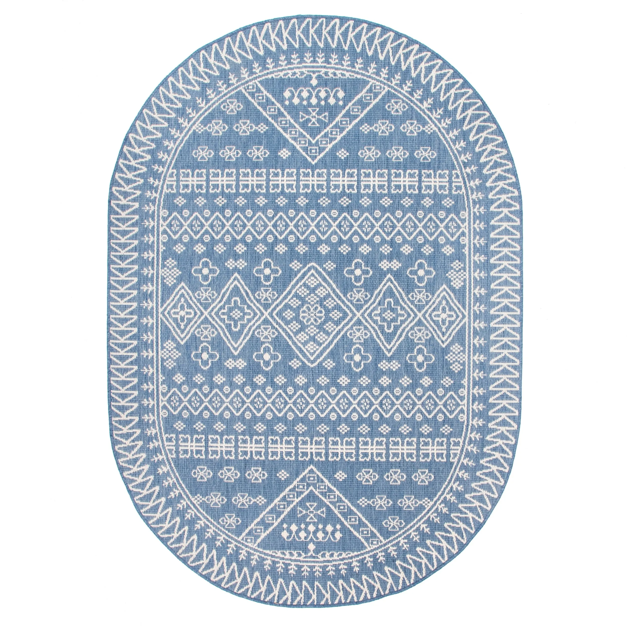 Nuloom Indoor/Outdoor Tribal Inspired Floral Diamonds Area Rug