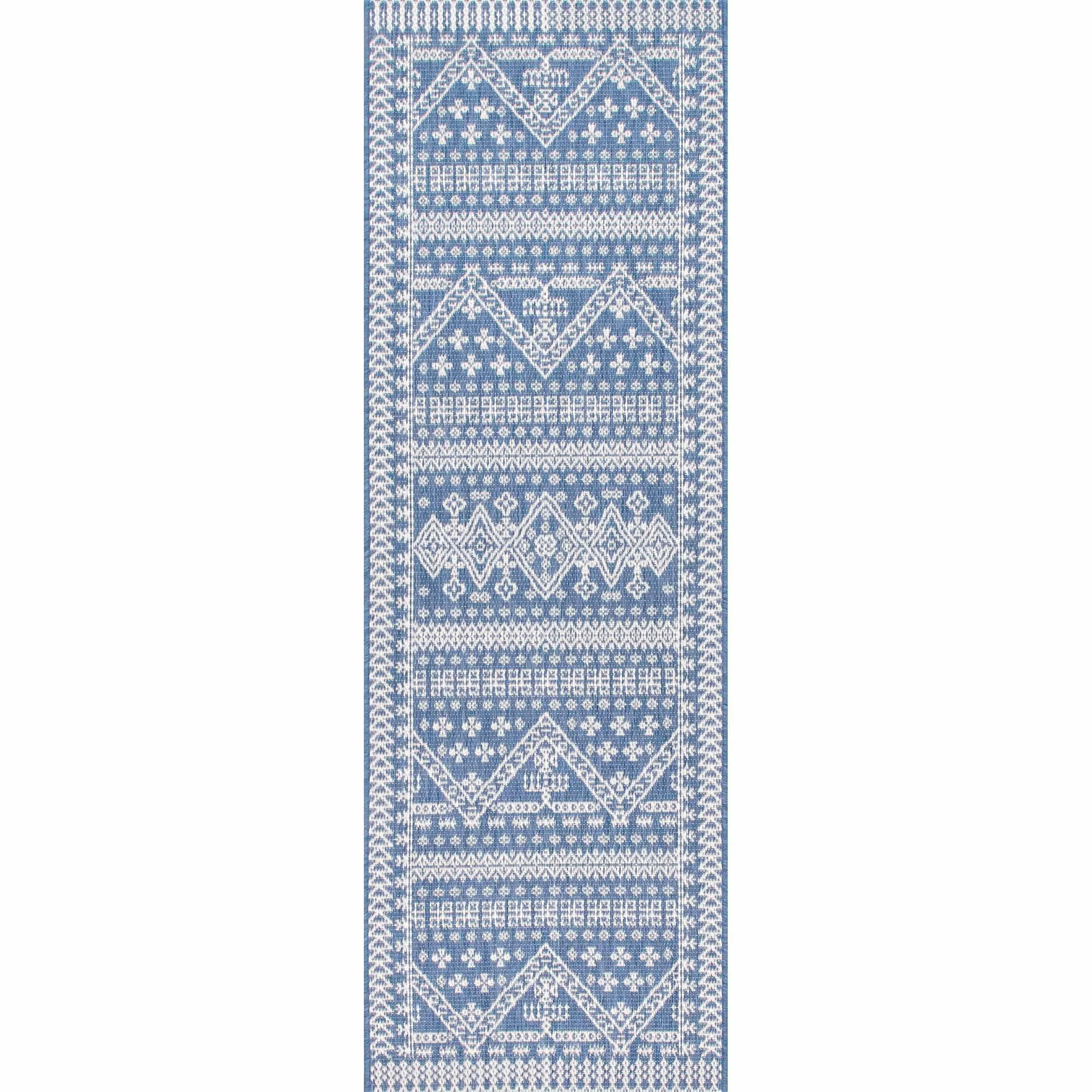 Nuloom Indoor/Outdoor Tribal Inspired Floral Diamonds Area Rug