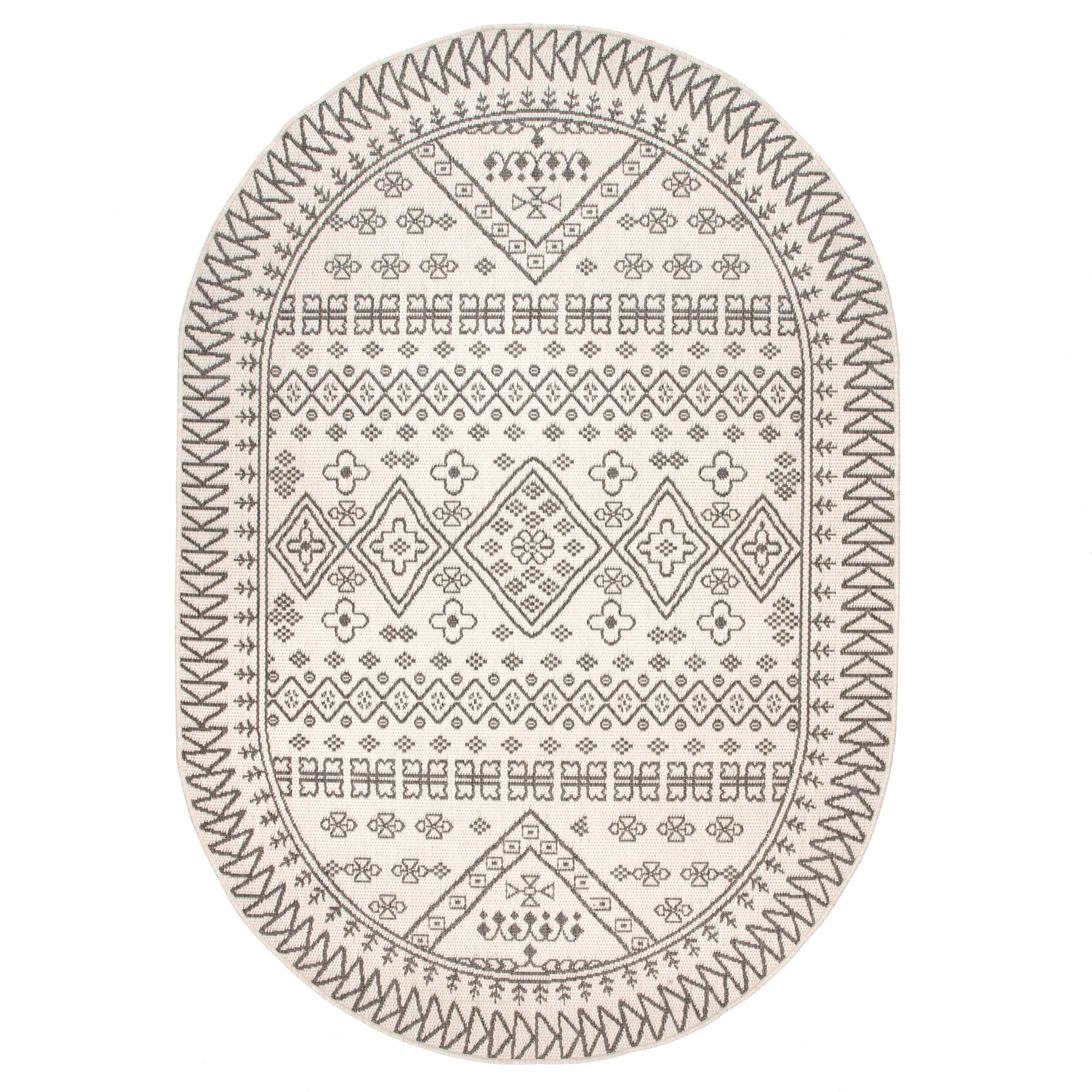Nuloom Indoor/Outdoor Tribal Inspired Floral Diamonds Area Rug