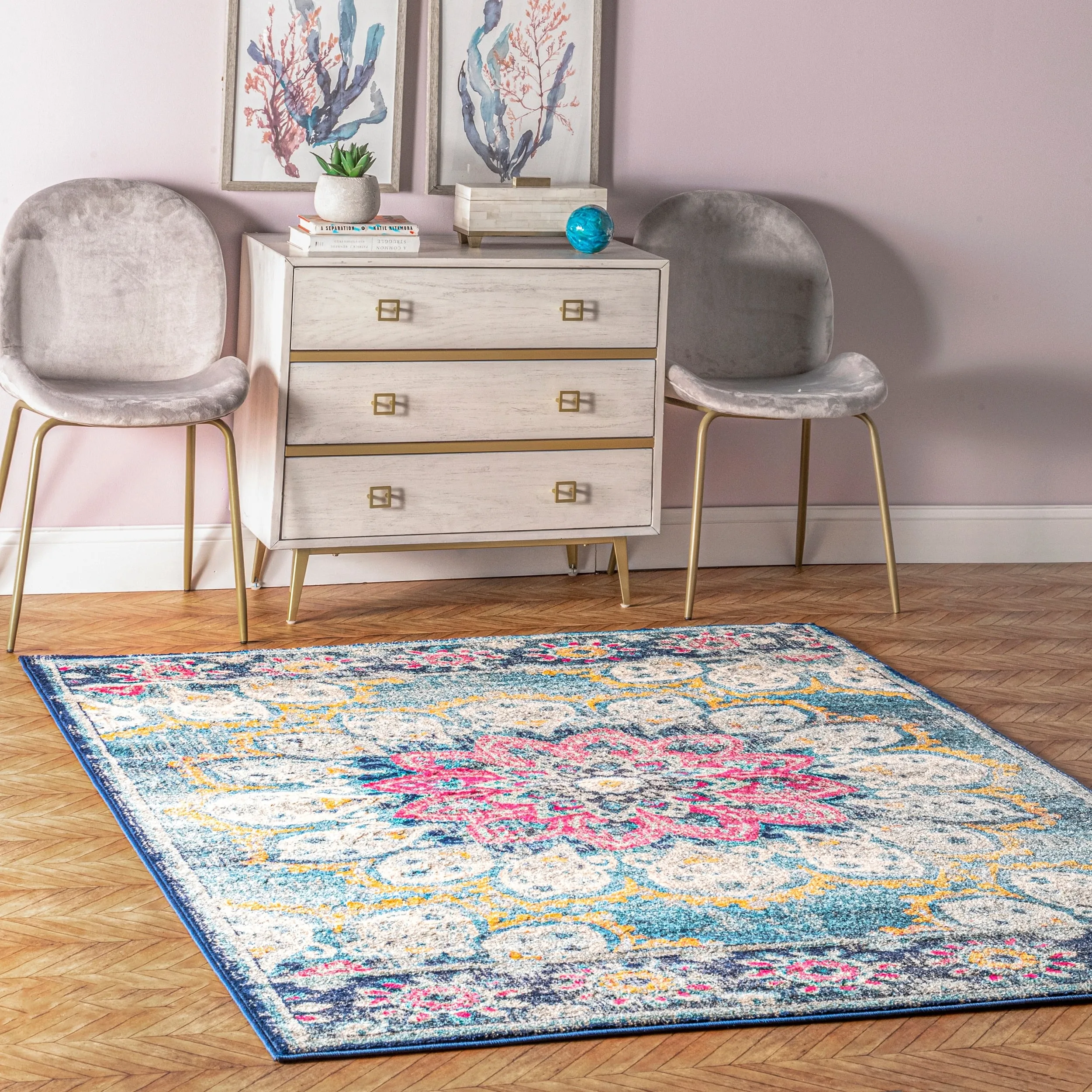 Nuloom Kiyoko Vintage Floral Area Rug