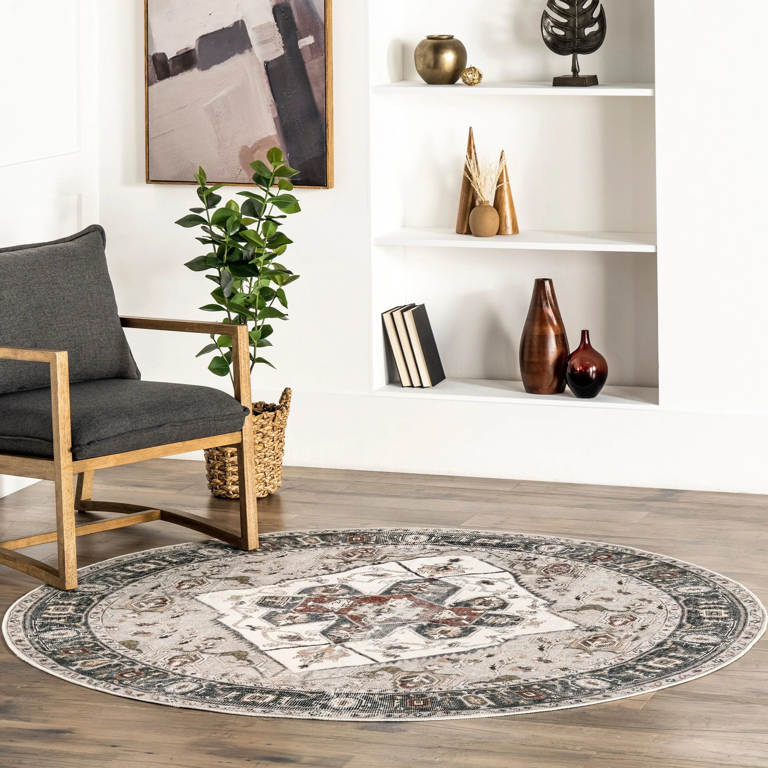 Nuloom Mali SpinClean Machine Washable Traditional Medallion Area Rug