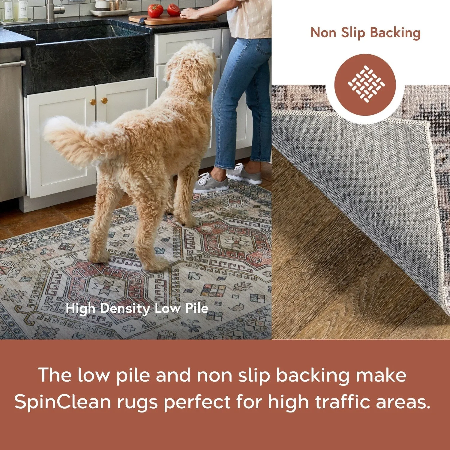 Nuloom Mali SpinClean Machine Washable Traditional Medallion Area Rug