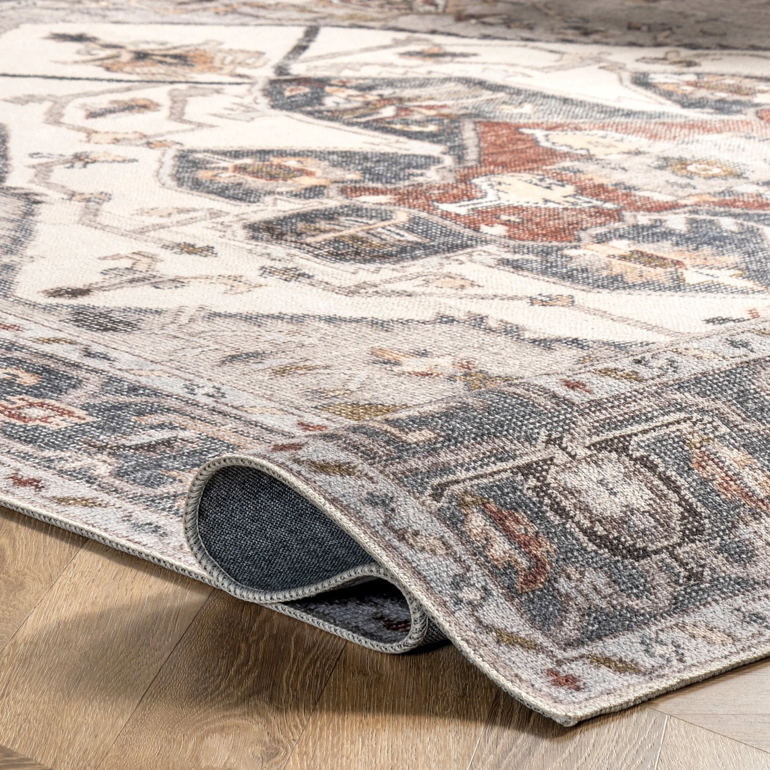 Nuloom Mali SpinClean Machine Washable Traditional Medallion Area Rug