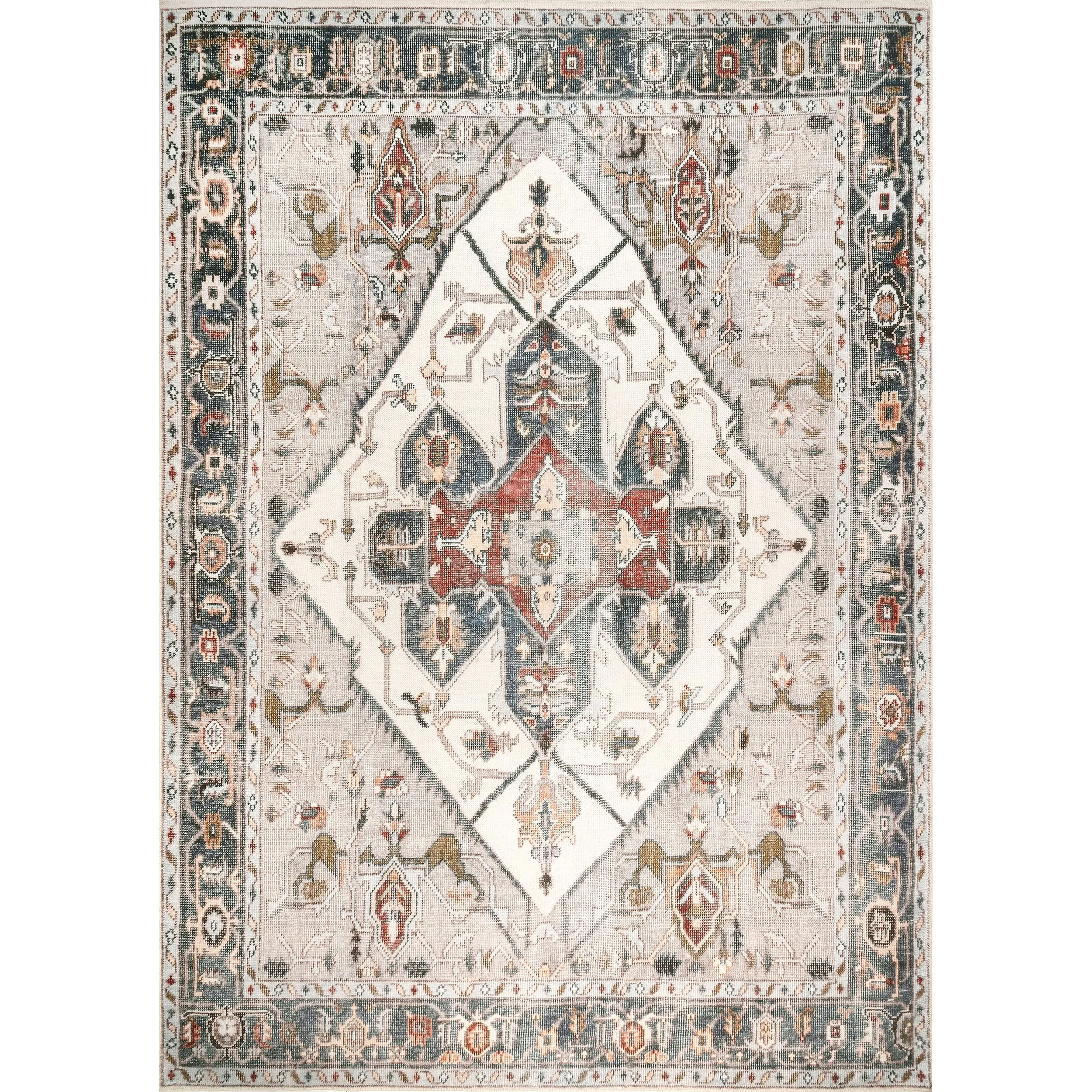 Nuloom Mali SpinClean Machine Washable Traditional Medallion Area Rug