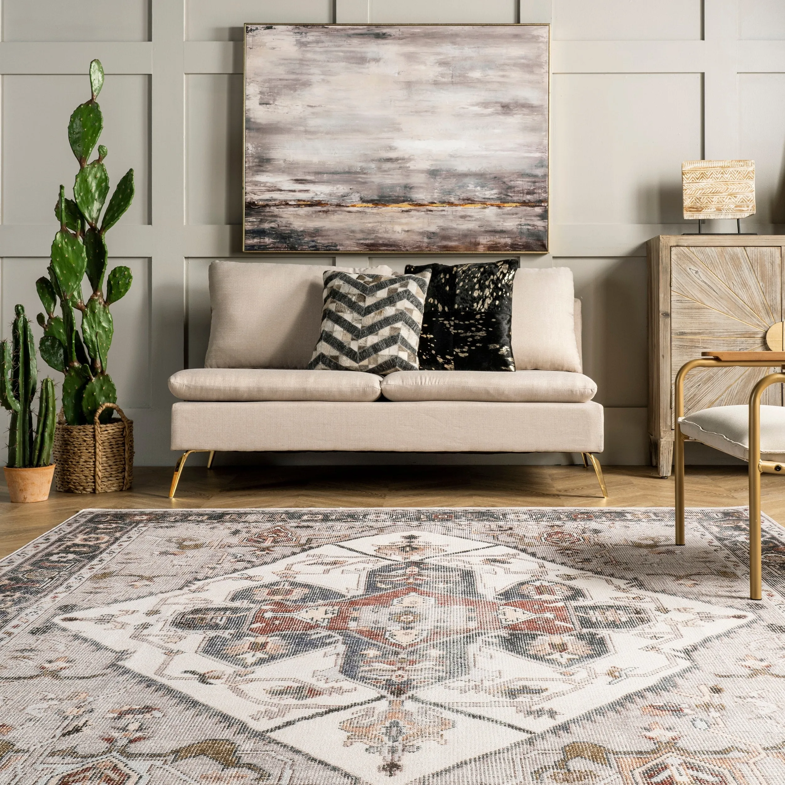 Nuloom Mali SpinClean Machine Washable Traditional Medallion Area Rug
