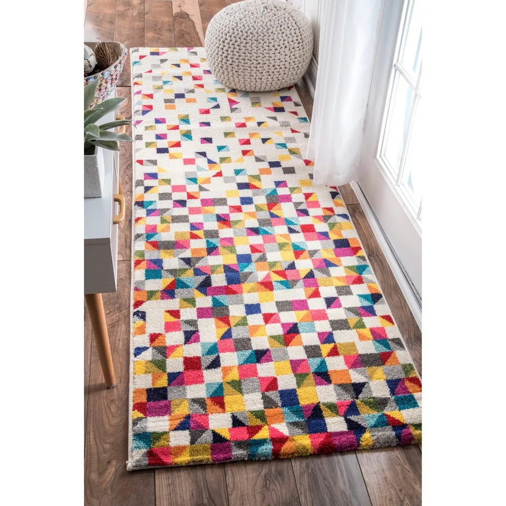 Nuloom Modern Abstract Triangle Mosaic Multicolor Area Rug