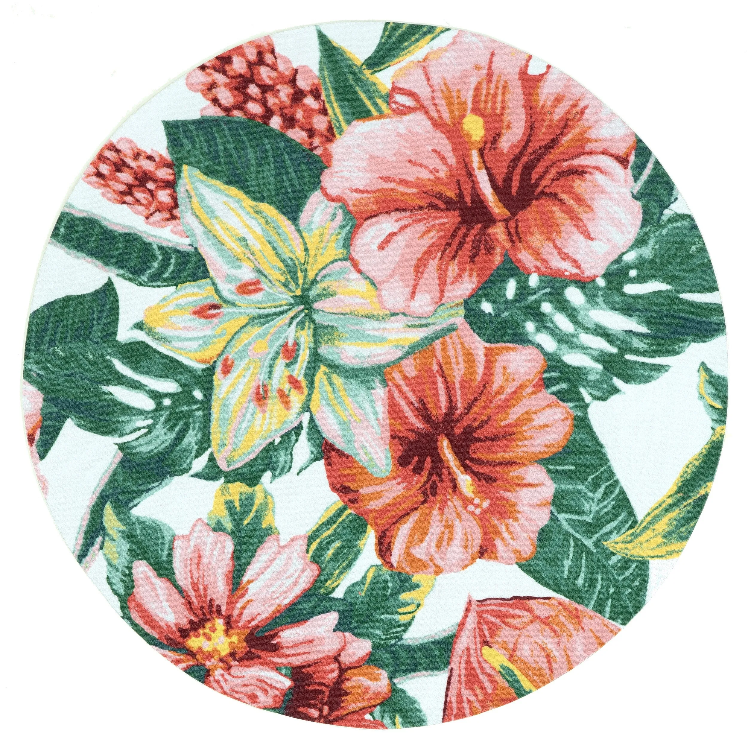 Nuloom Multi Indoor/Outdoor Contemporary Tropical Majestic Lush Hibiscus Area Rug
