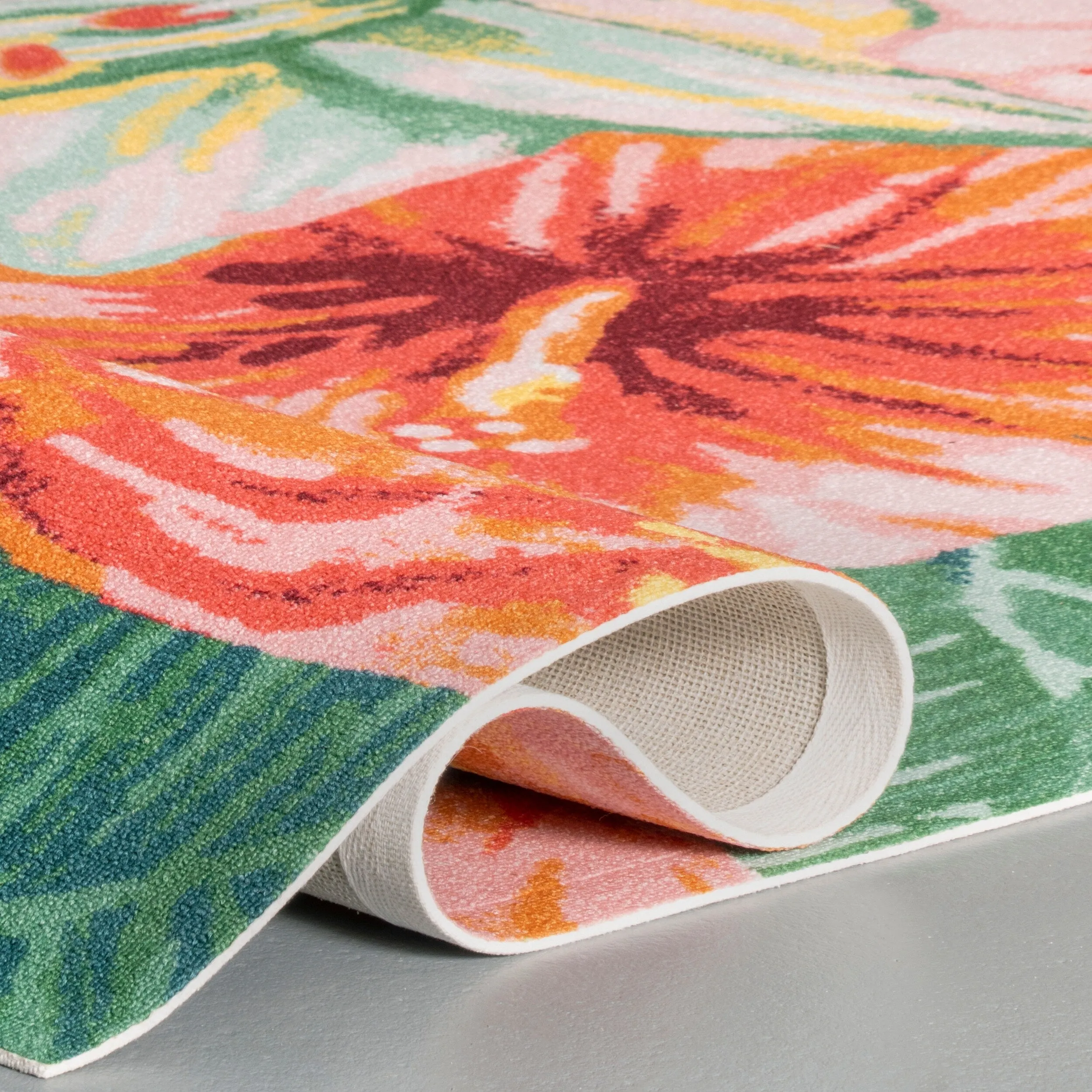 Nuloom Multi Indoor/Outdoor Contemporary Tropical Majestic Lush Hibiscus Area Rug