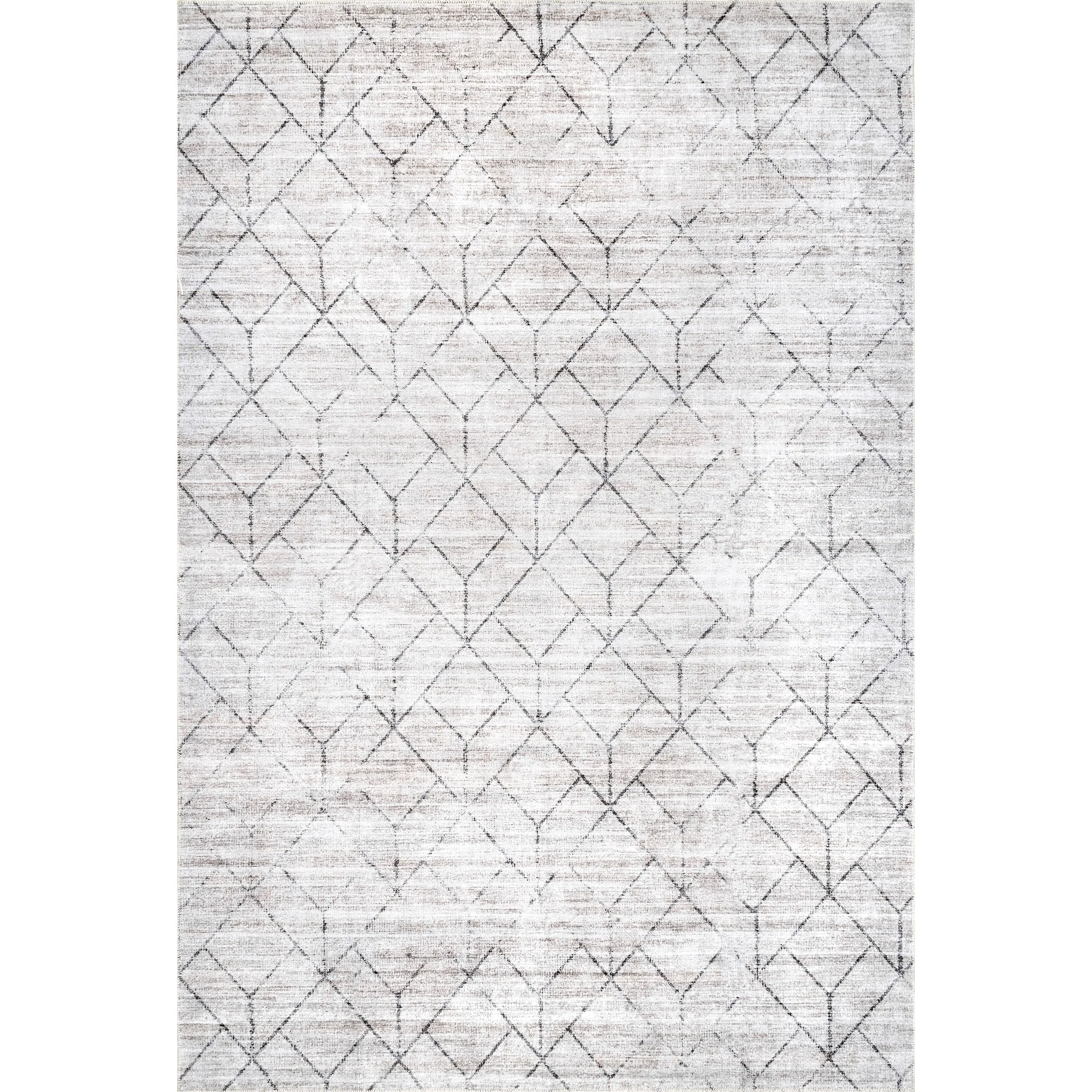 Nuloom Regan SpinClean Modern Geometric Machine Washable Area Rug