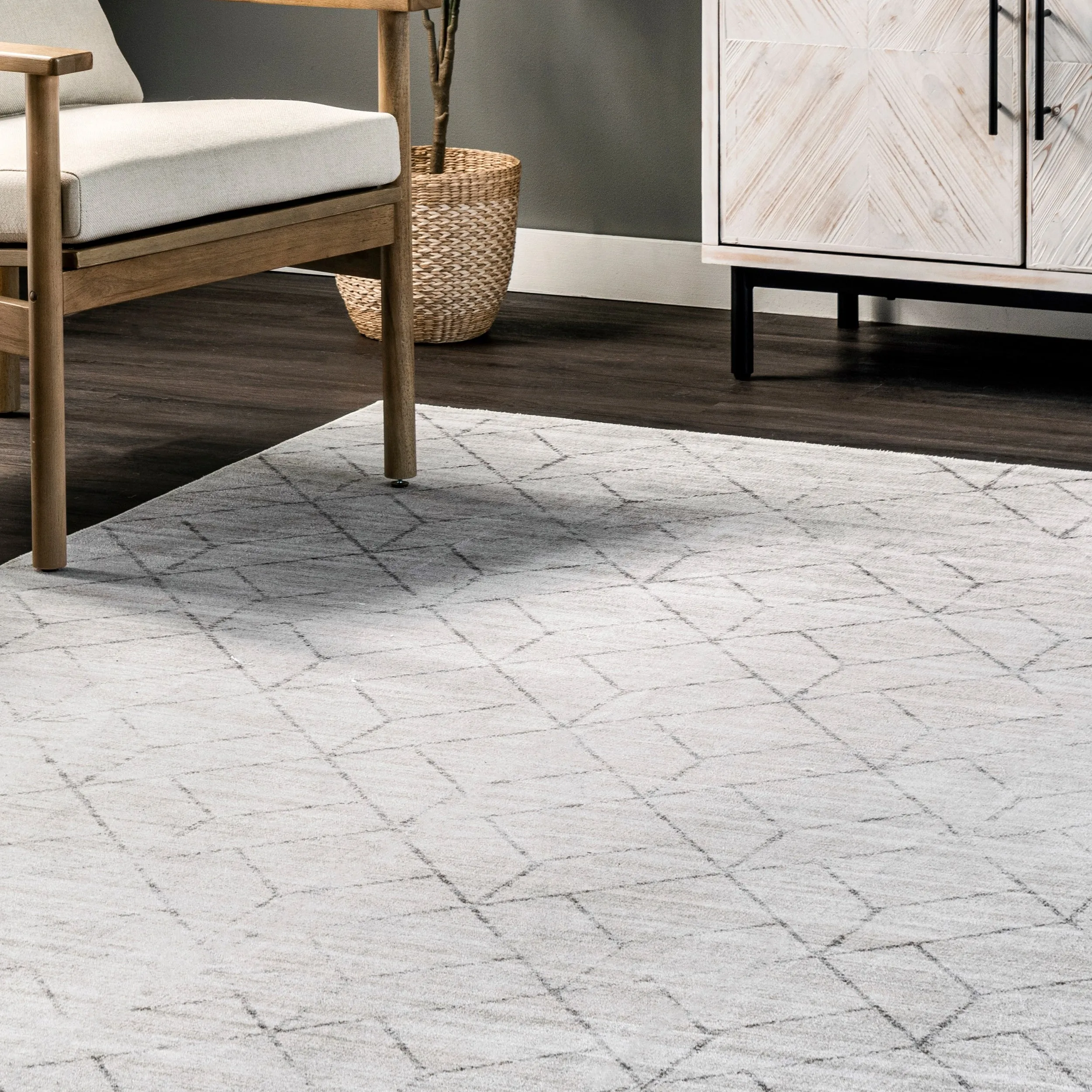 Nuloom Regan SpinClean Modern Geometric Machine Washable Area Rug