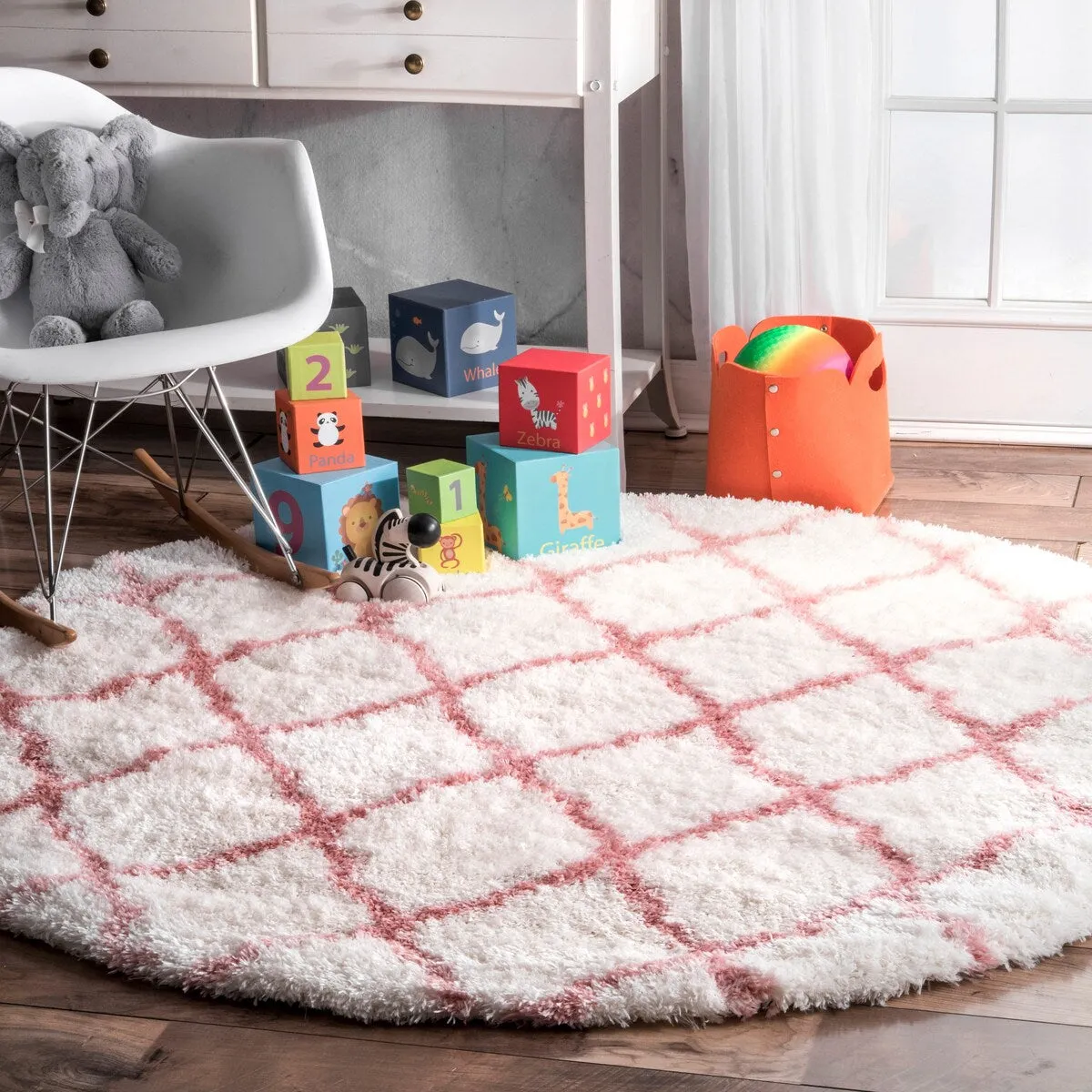 Nuloom Soft and Plush Cloudy Trellis Kids' Shag Area Rug