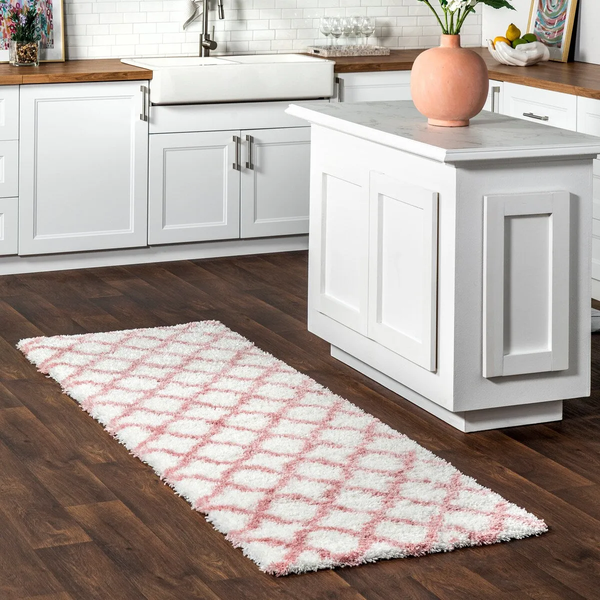 Nuloom Soft and Plush Cloudy Trellis Kids' Shag Area Rug