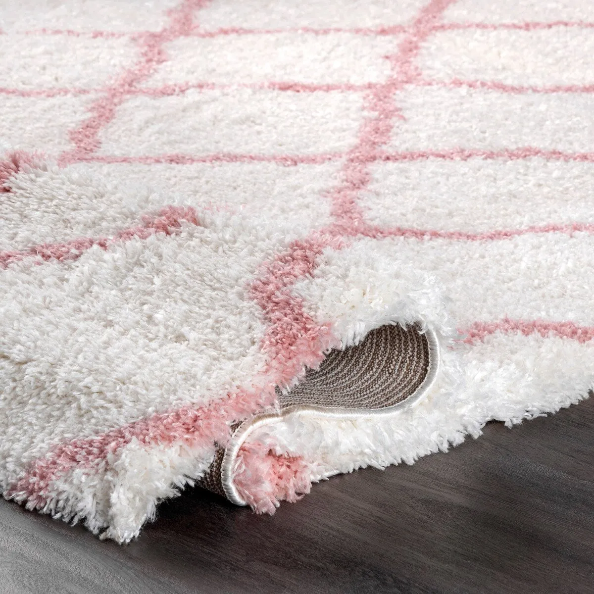 Nuloom Soft and Plush Cloudy Trellis Kids' Shag Area Rug