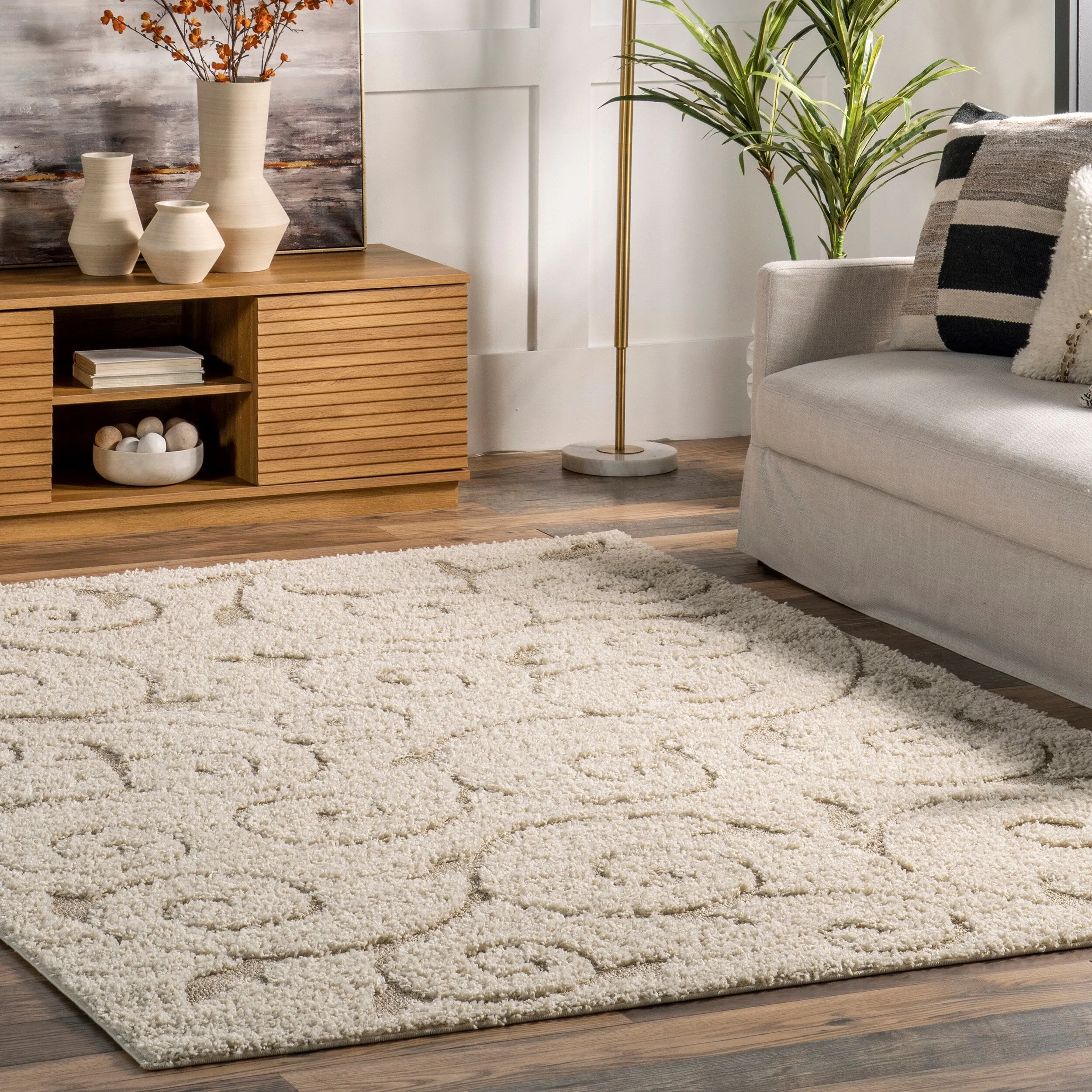 Nuloom Vine Swirls Shag Area Rug