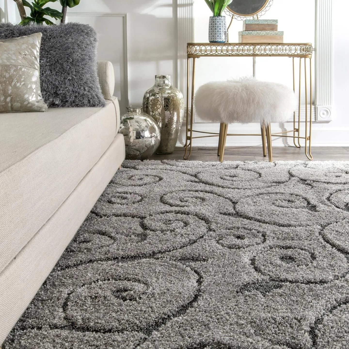 Nuloom Vine Swirls Shag Area Rug