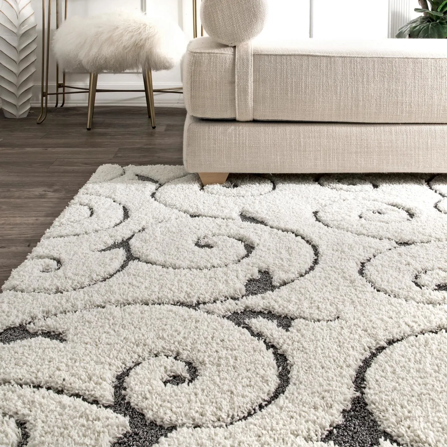 Nuloom Vine Swirls Shag Area Rug