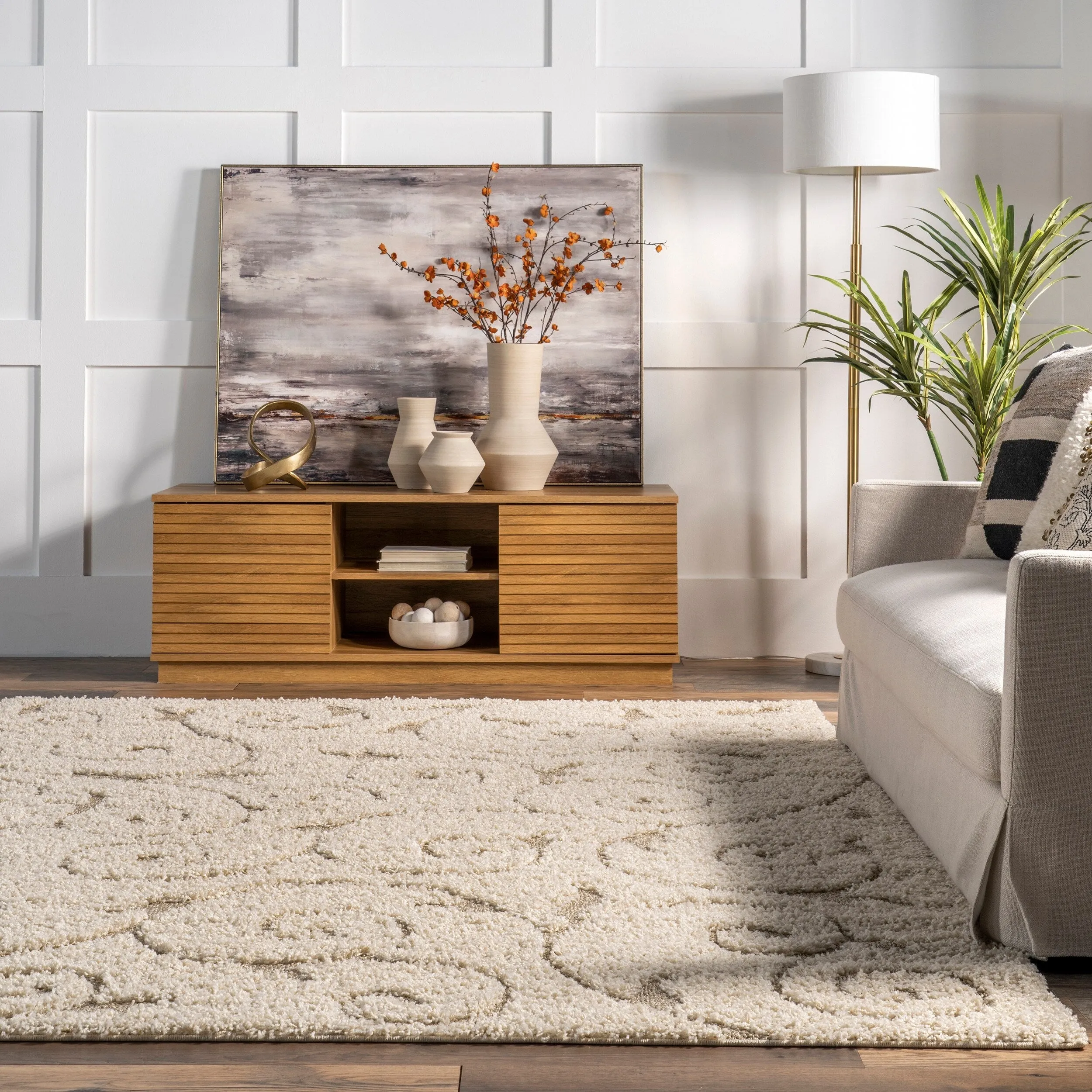 Nuloom Vine Swirls Shag Area Rug