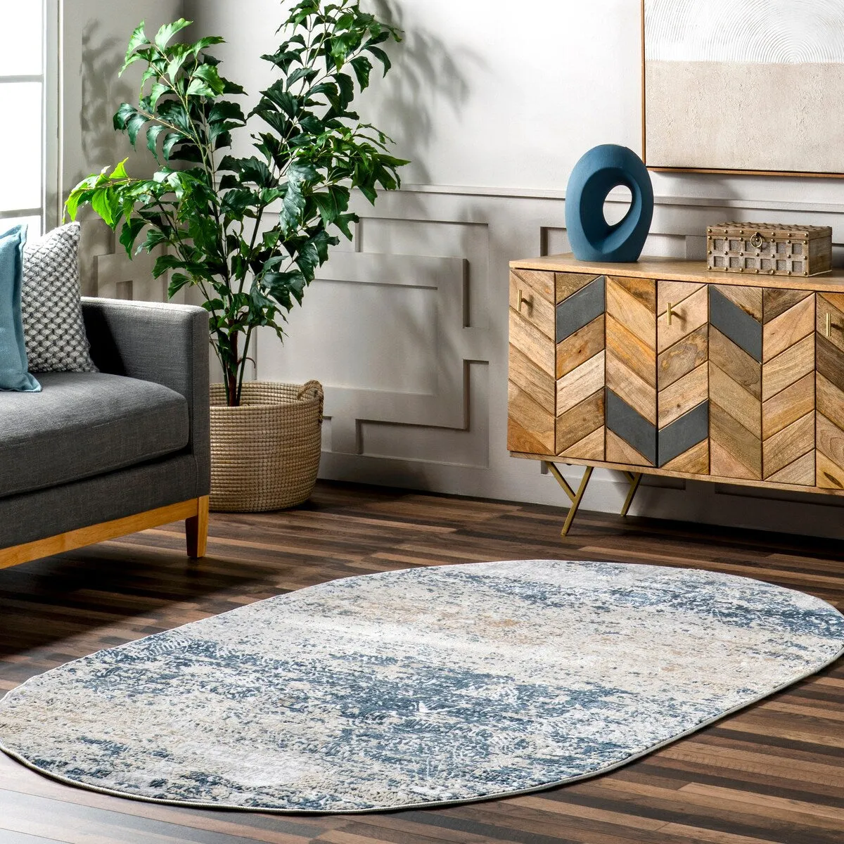 Nuloom Wilde Abstract Distressed Area Rug