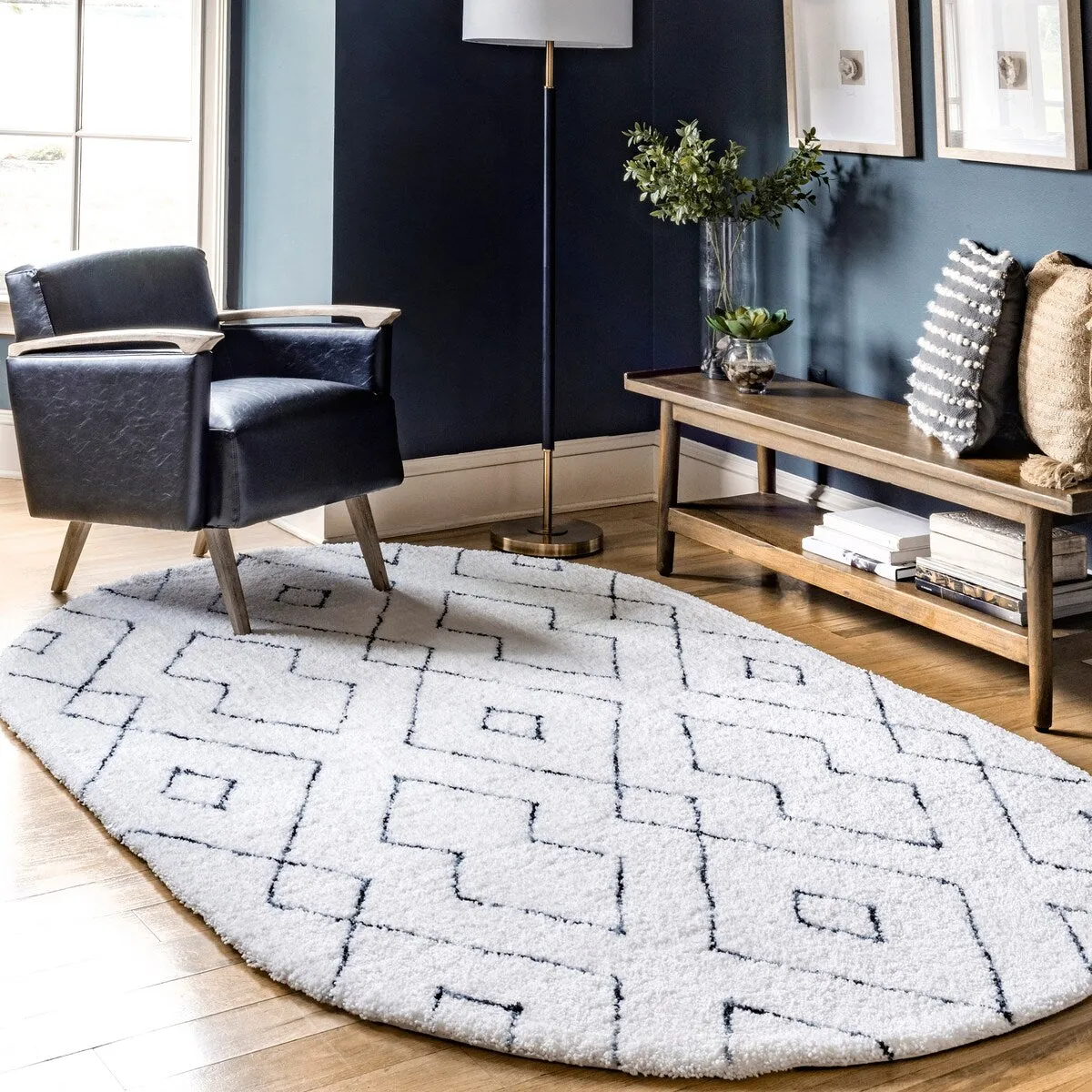 Nuloom Willow Contemporary Diamond Shag Area Rug
