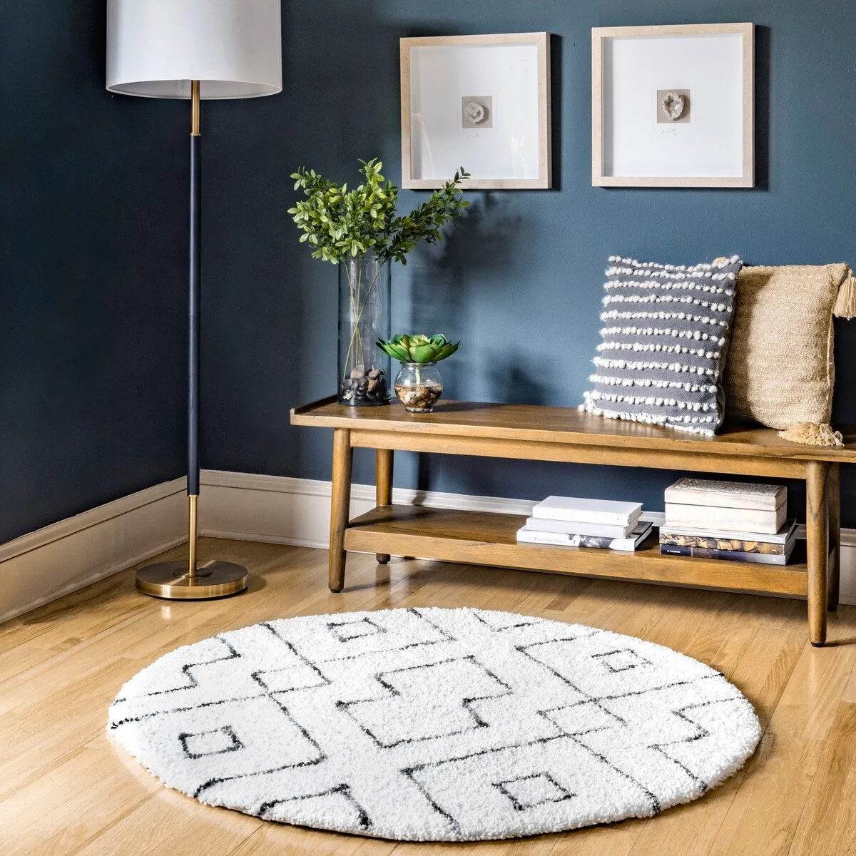 Nuloom Willow Contemporary Diamond Shag Area Rug