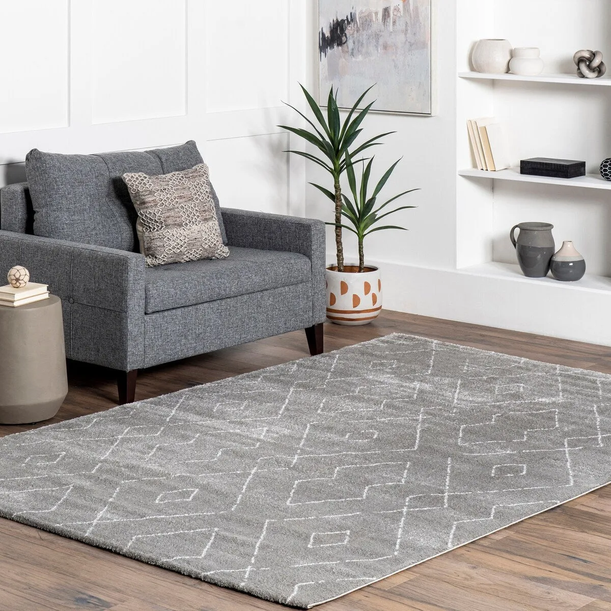 Nuloom Willow Contemporary Diamond Shag Area Rug