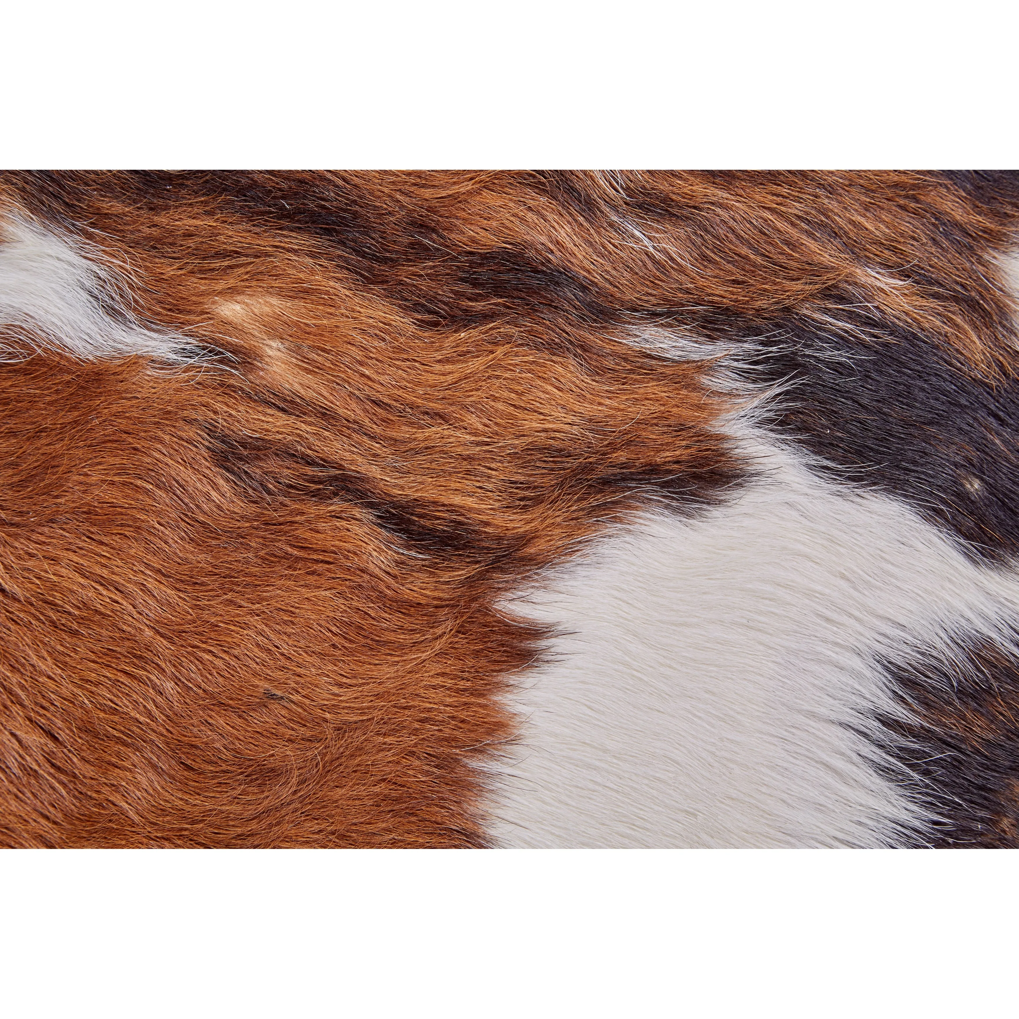 Oakdale Premium On-Hair Cowhide. Brindle Dark Brown. Small