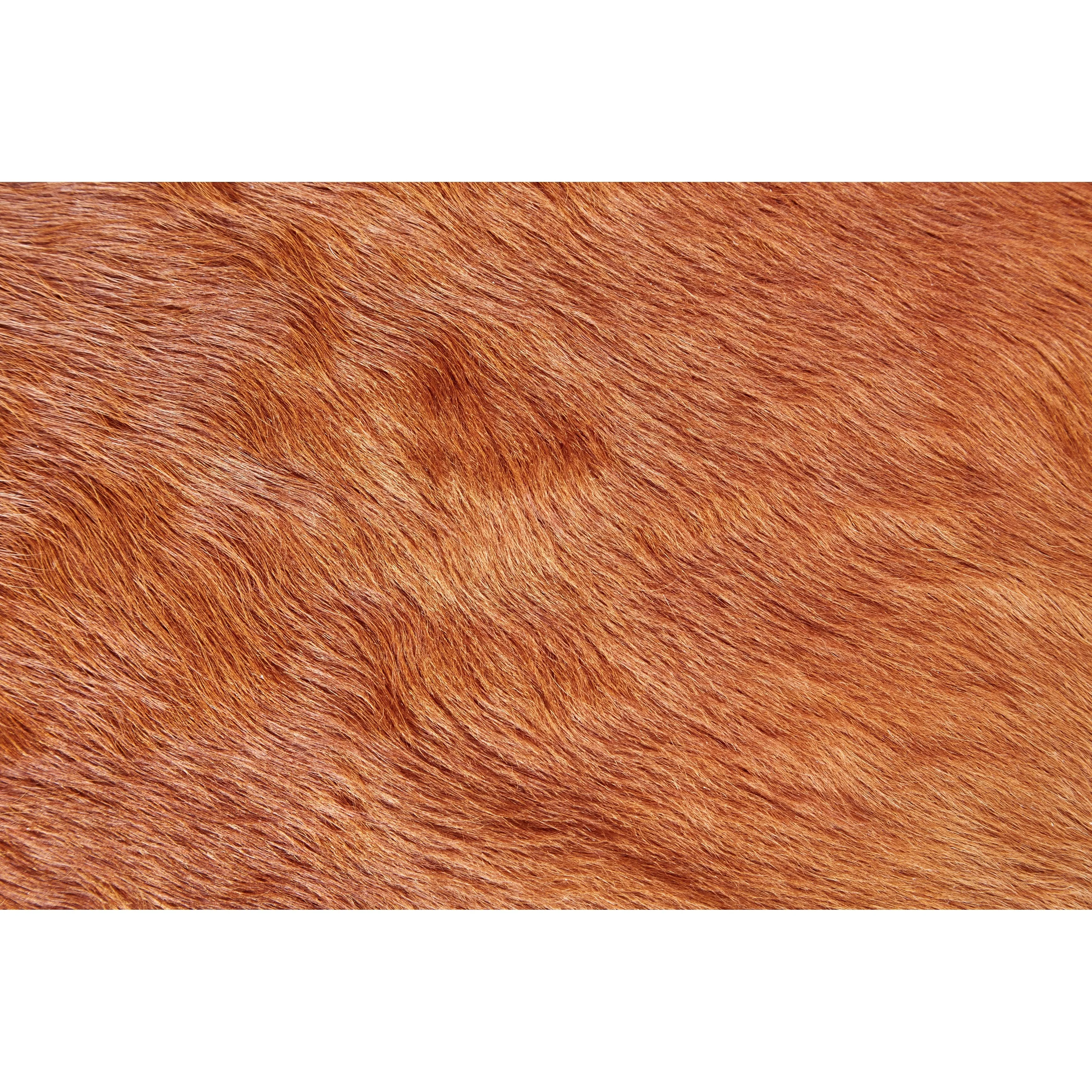 Oakdale Premium On-Hair Cowhide. Brindle Dark Brown. Small