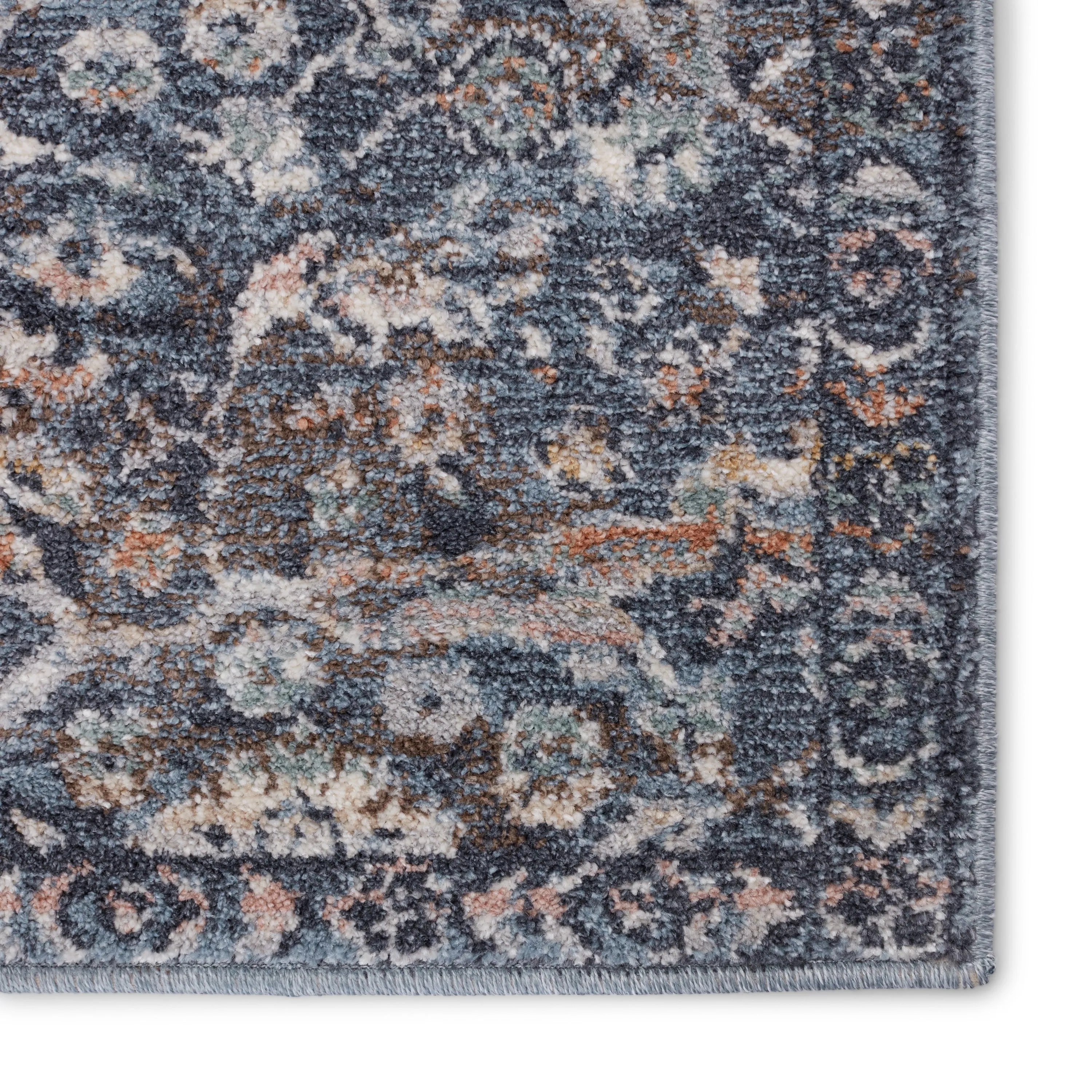 Odette Oriental Dark Blue/ Gray Area Rug