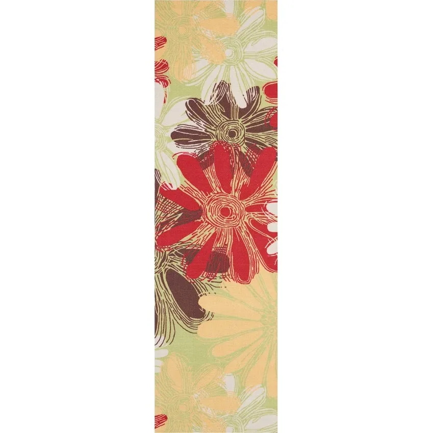 Ogunquit Indoor/Outdoor Abstract Floral Modern Rug by Havenside Home