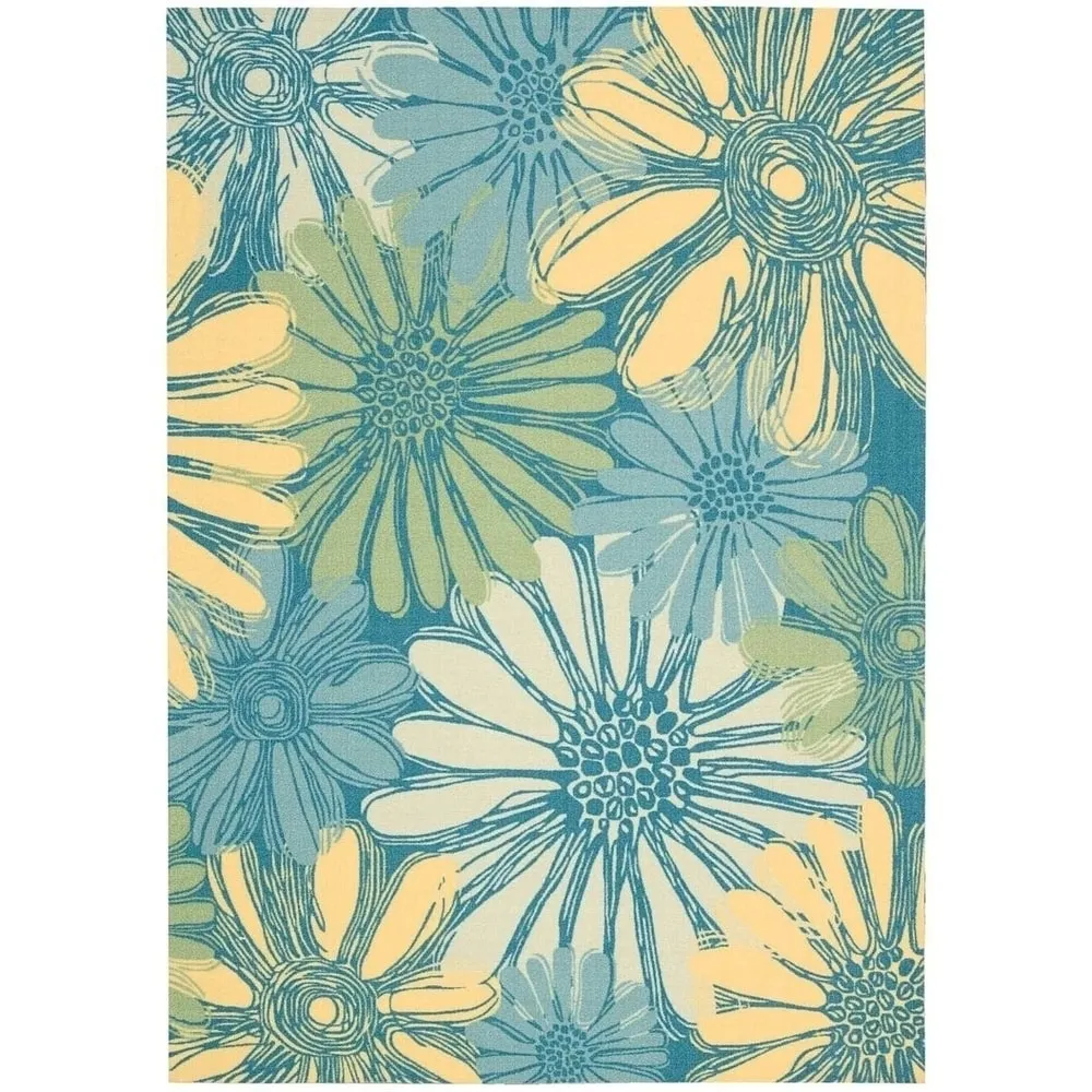 Ogunquit Indoor/Outdoor Abstract Floral Modern Rug by Havenside Home