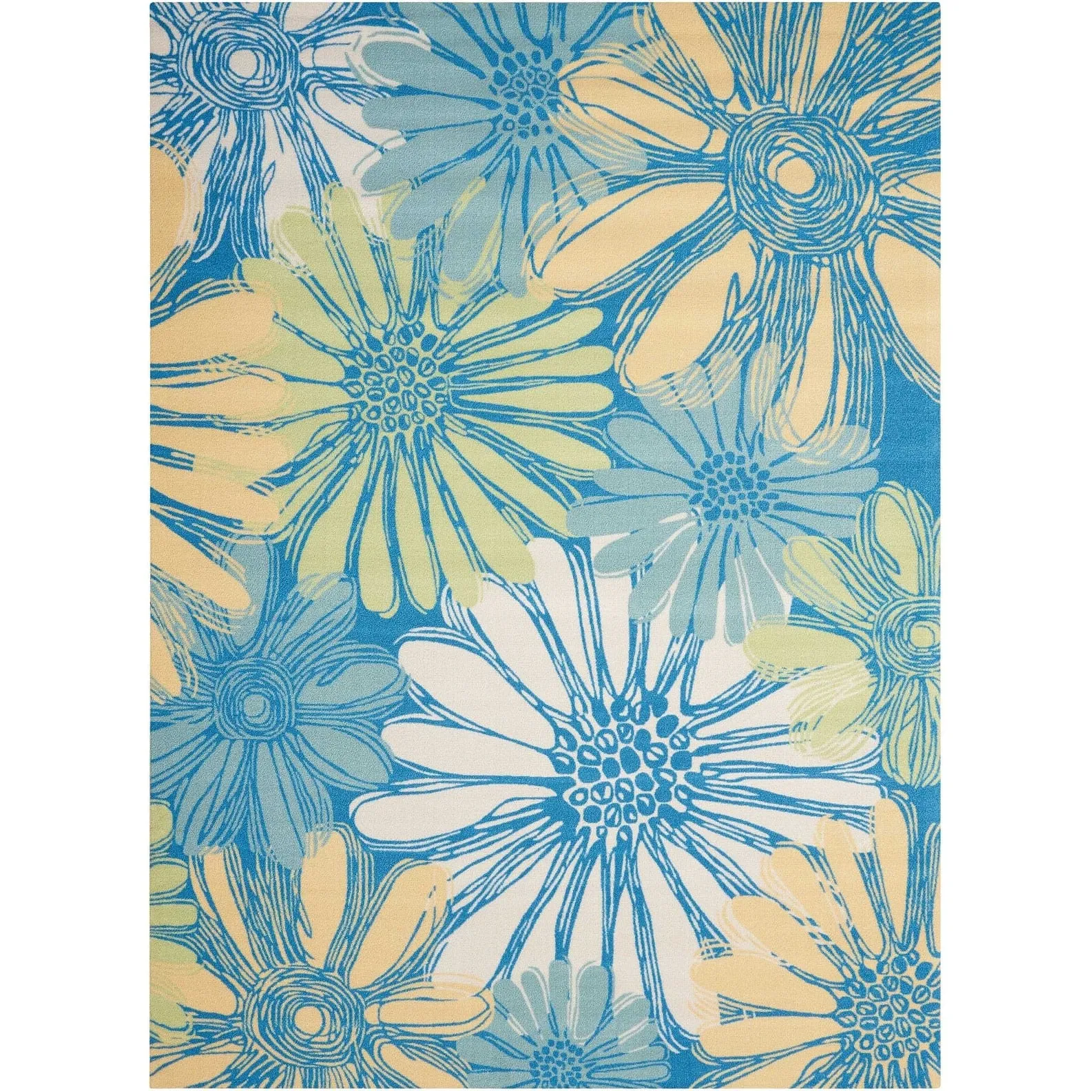 Ogunquit Indoor/Outdoor Abstract Floral Modern Rug by Havenside Home