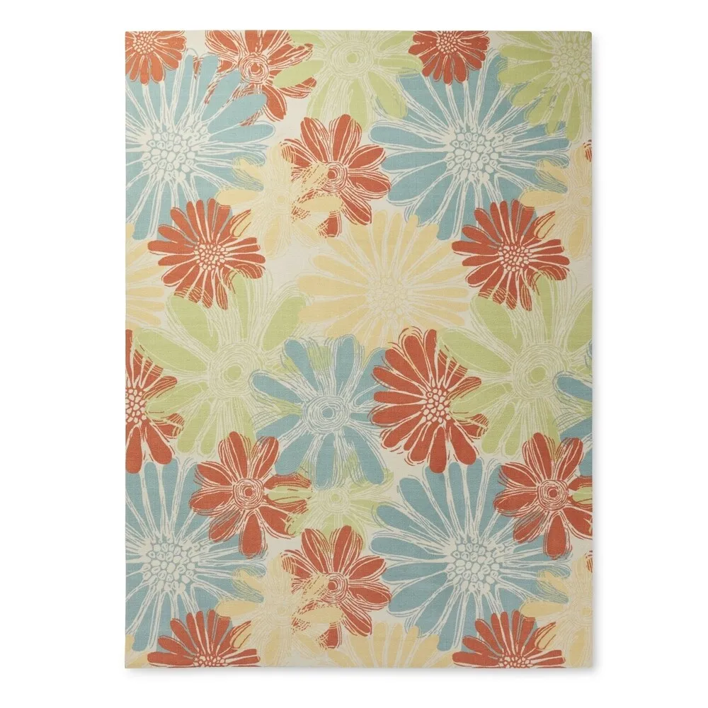 Ogunquit Indoor/Outdoor Abstract Floral Modern Rug by Havenside Home