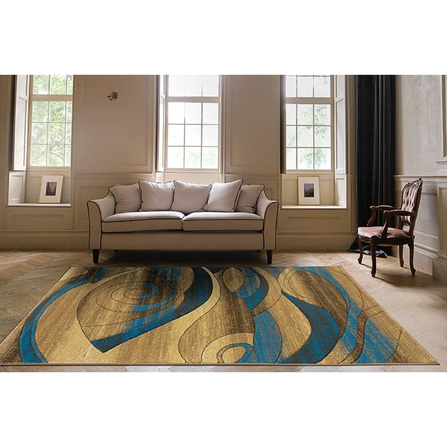Orelsi Collection Abstract Area Rug