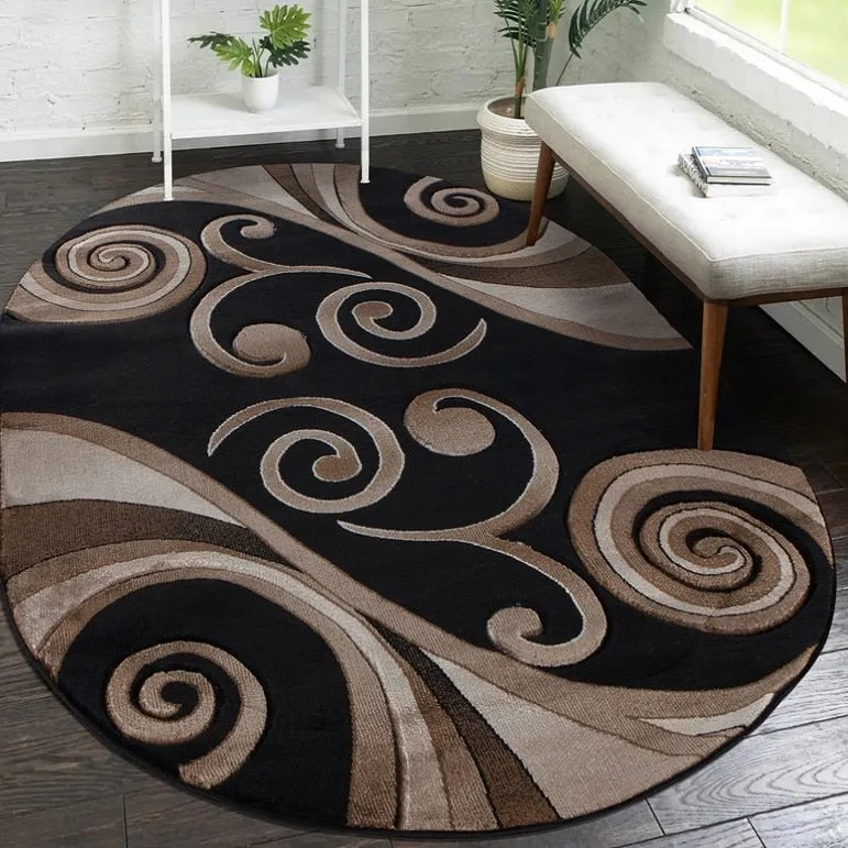 Orelsi Collection Abstract Area Rug